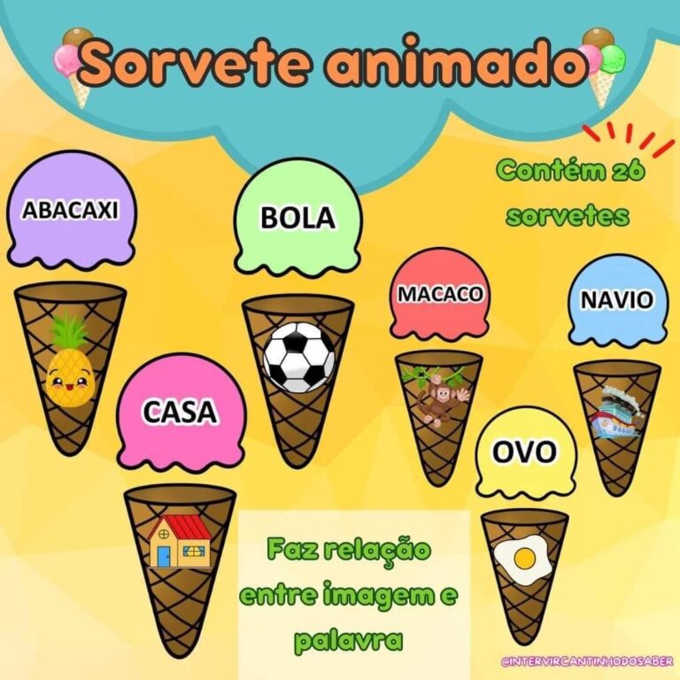 Sorvete animado – Intervir cantinho do saber – Prof. Thaís Brunelle
