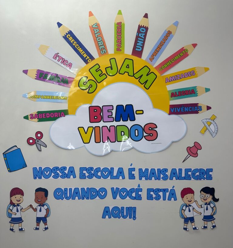 Painel Sejam Bem-vindos – Intervir cantinho do saber – Prof. Thaís Brunelle