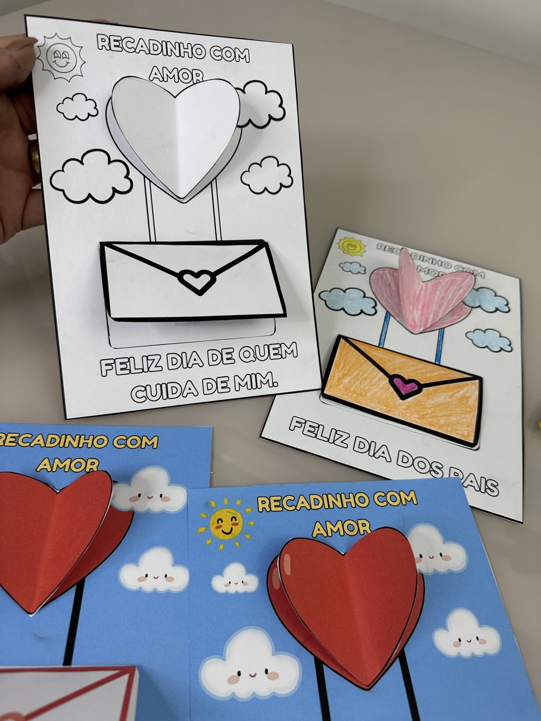 Cartão interativo 3D dia dos pais e quem cuida de mim - Image 5