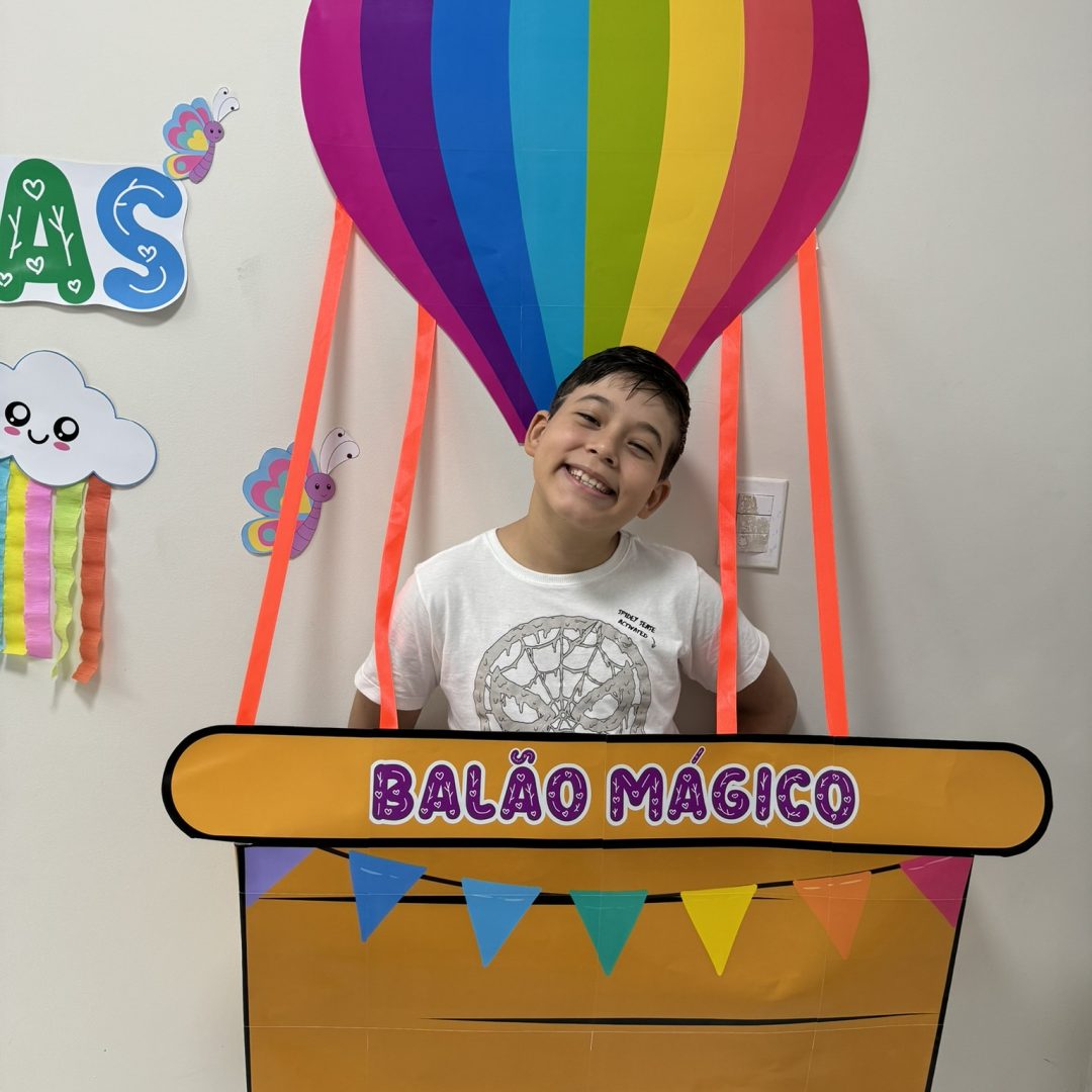 Kit 3D dia das crianças Balão Mágico.