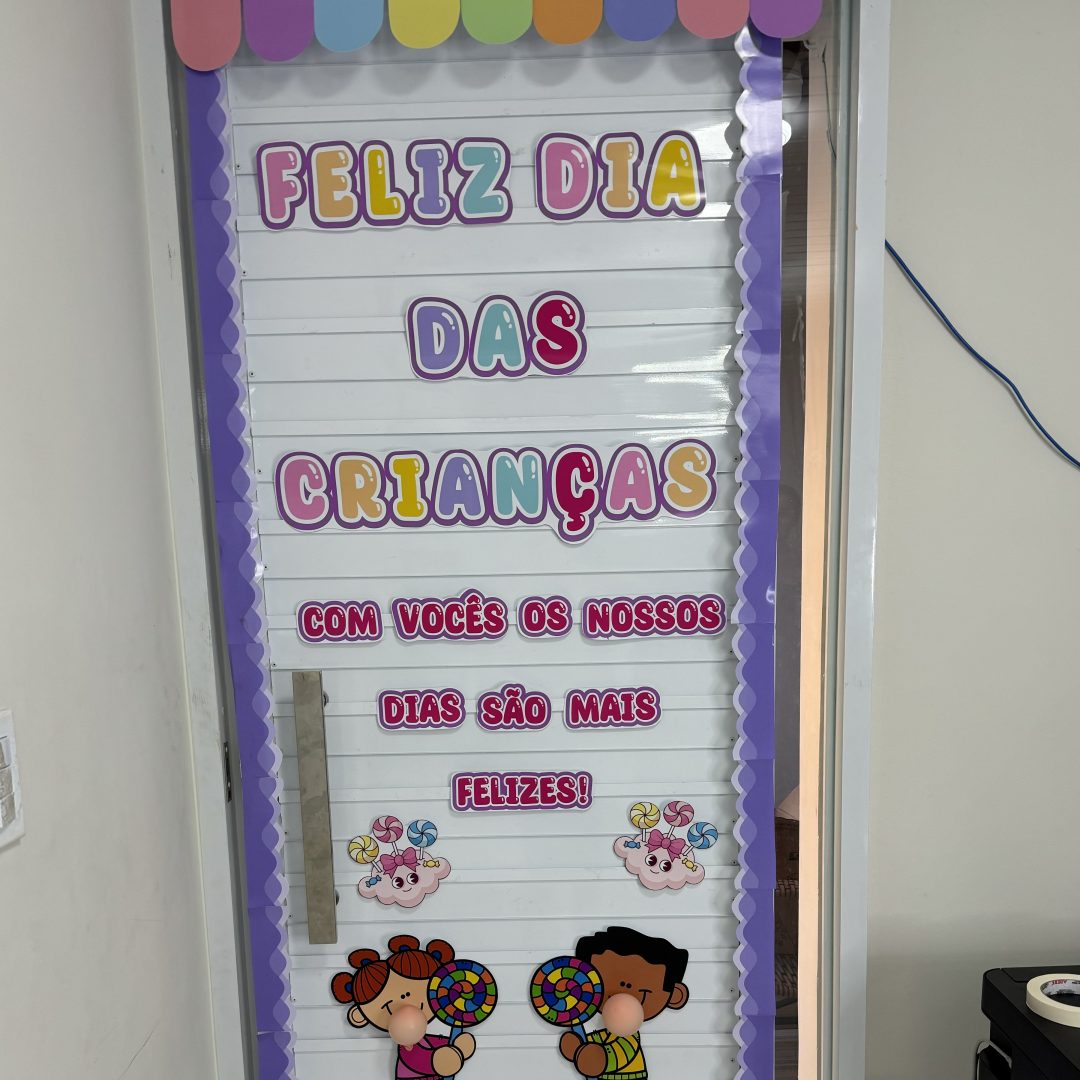 Painel de porta doce dia das crianças
