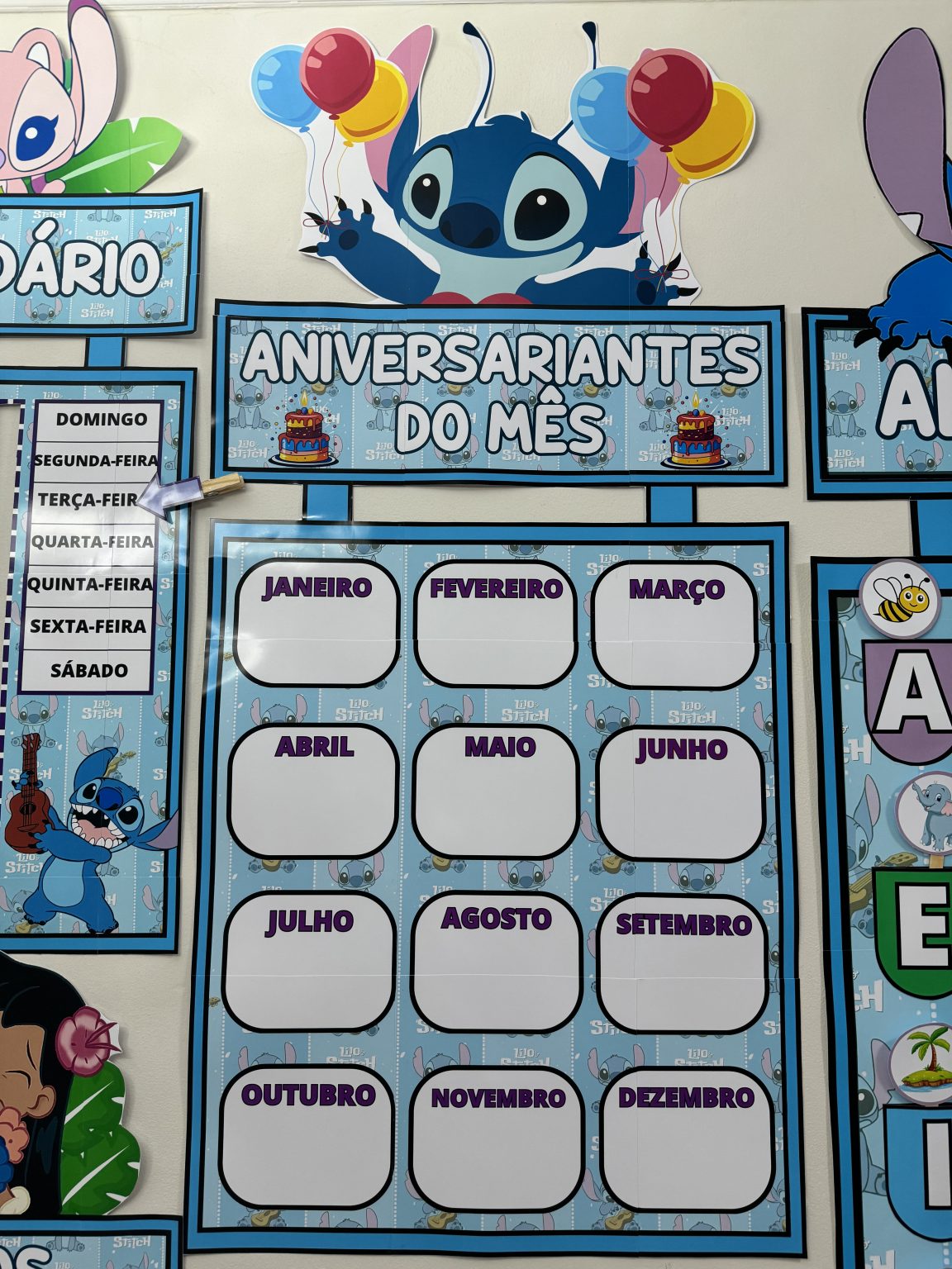 Kit arrumação sala de aula com o tema LILO & STITCH – Intervir cantinho ...