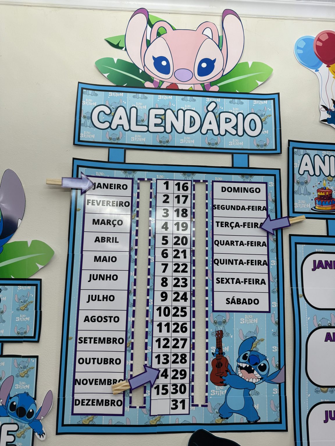 Kit arrumação sala de aula com o tema LILO & STITCH – Intervir cantinho ...