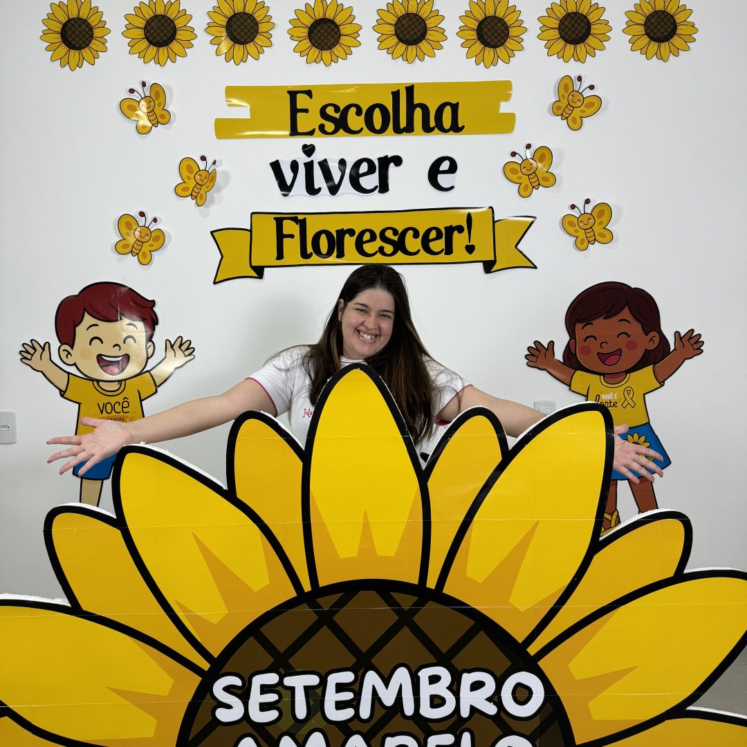 Painel Cenário 3D Setembro Amarelo. escolha Viver e Florescer!