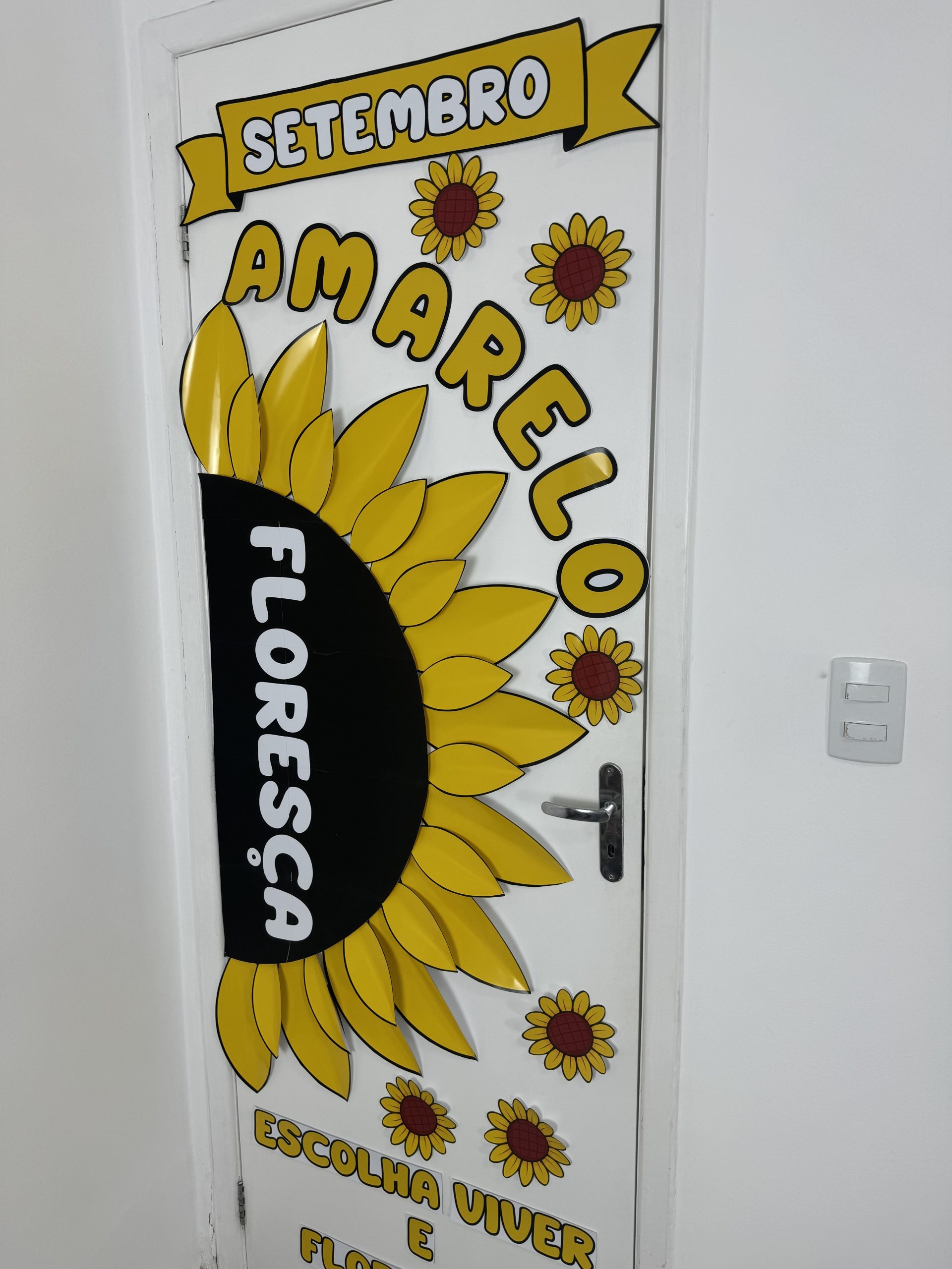 Painel de Porta 3D Setembro Amarelo. Floresça. - Imagem 4