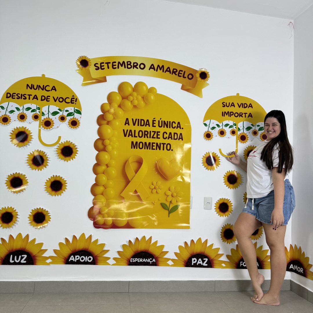 🌻💛Painel Setembro Amarelo A vida é única.