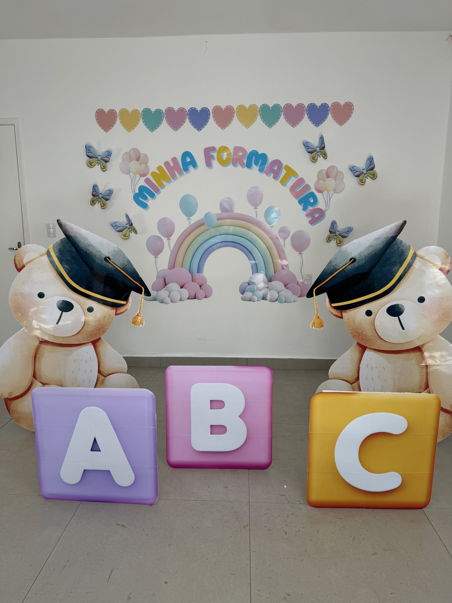 🎓 Painel Cenário Formatura Ursinhos 3D 🧸✨ - Imagem 8