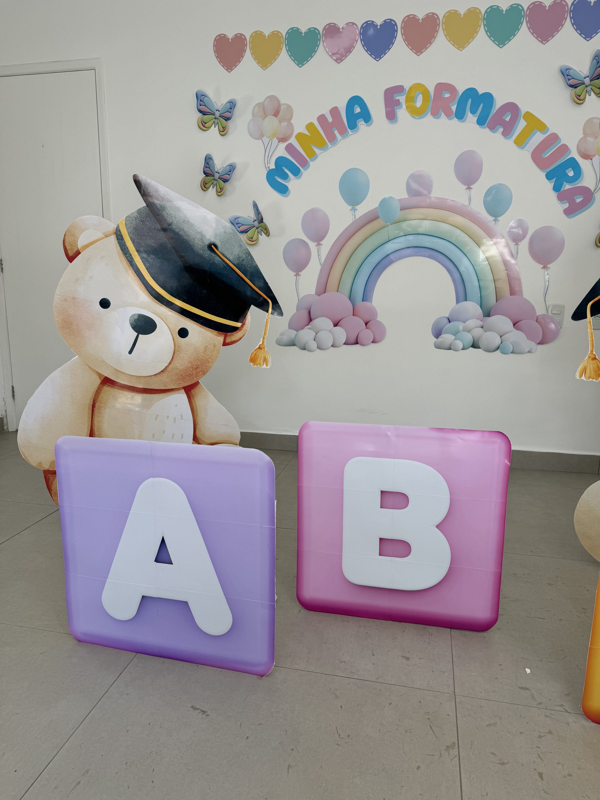 🎓 Painel Cenário Formatura Ursinhos 3D 🧸✨ - Imagem 9