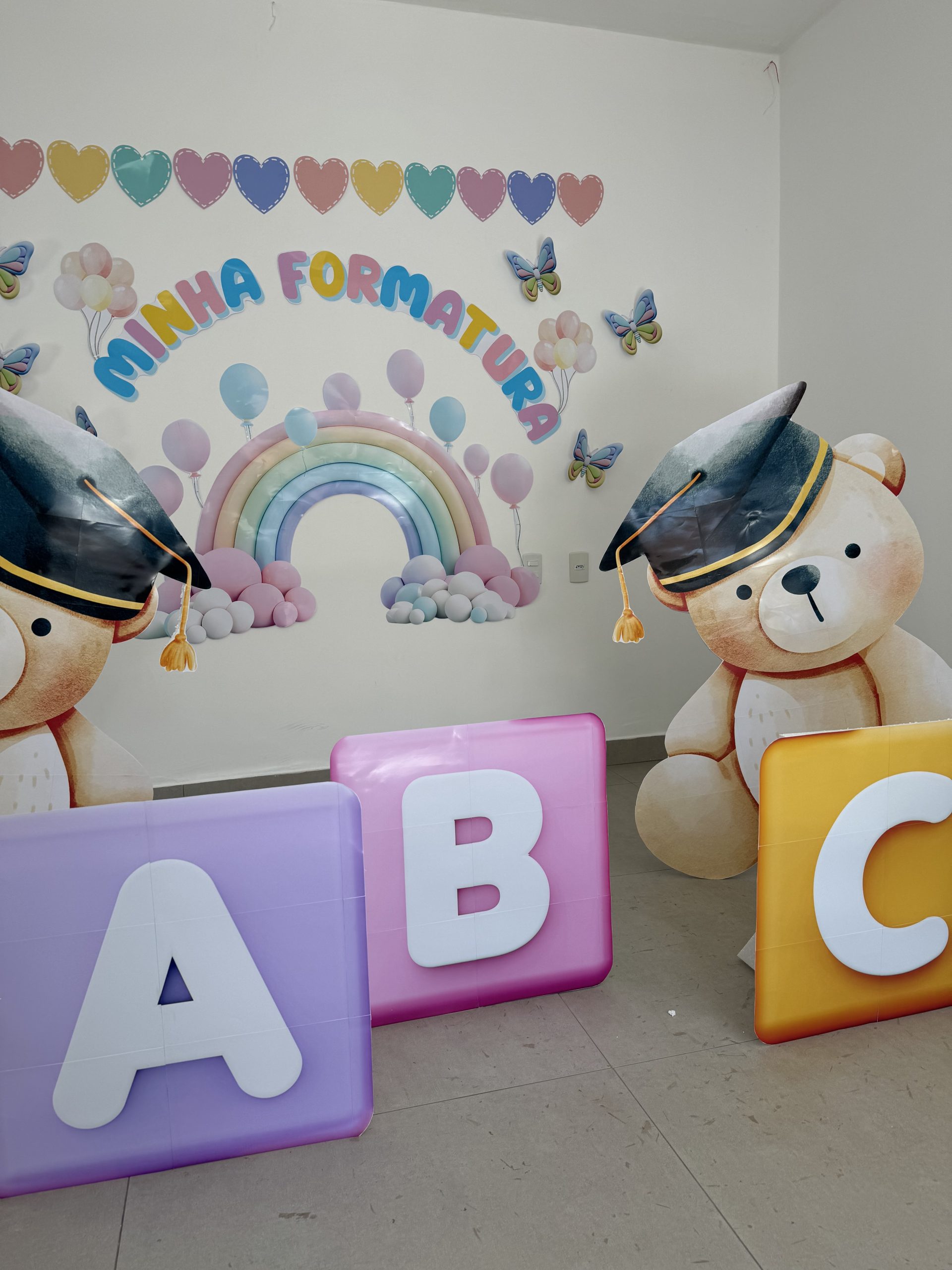 🎓 Painel Cenário Formatura Ursinhos 3D 🧸✨ - Imagem 10