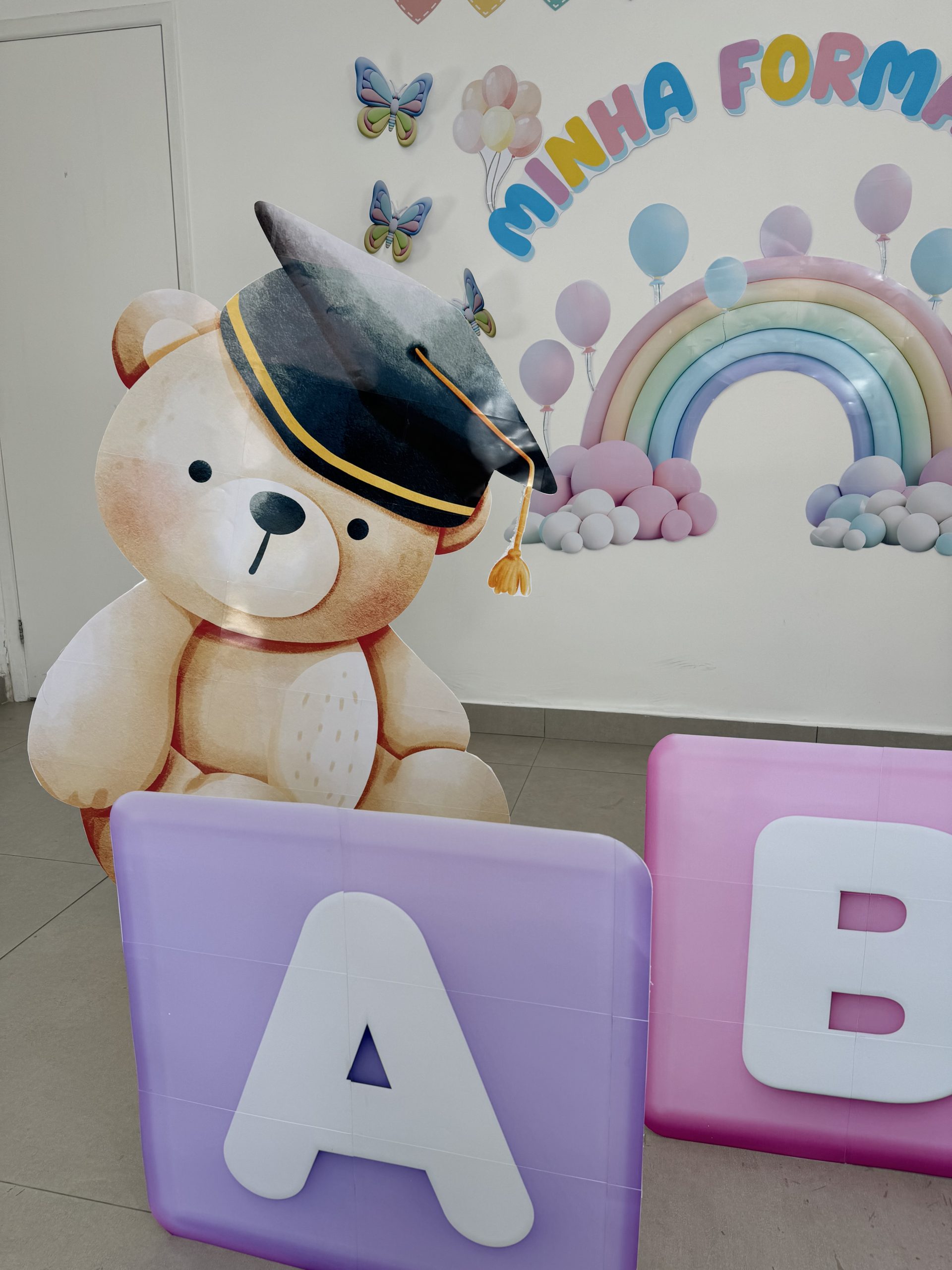 🎓 Painel Cenário Formatura Ursinhos 3D 🧸✨ - Imagem 11
