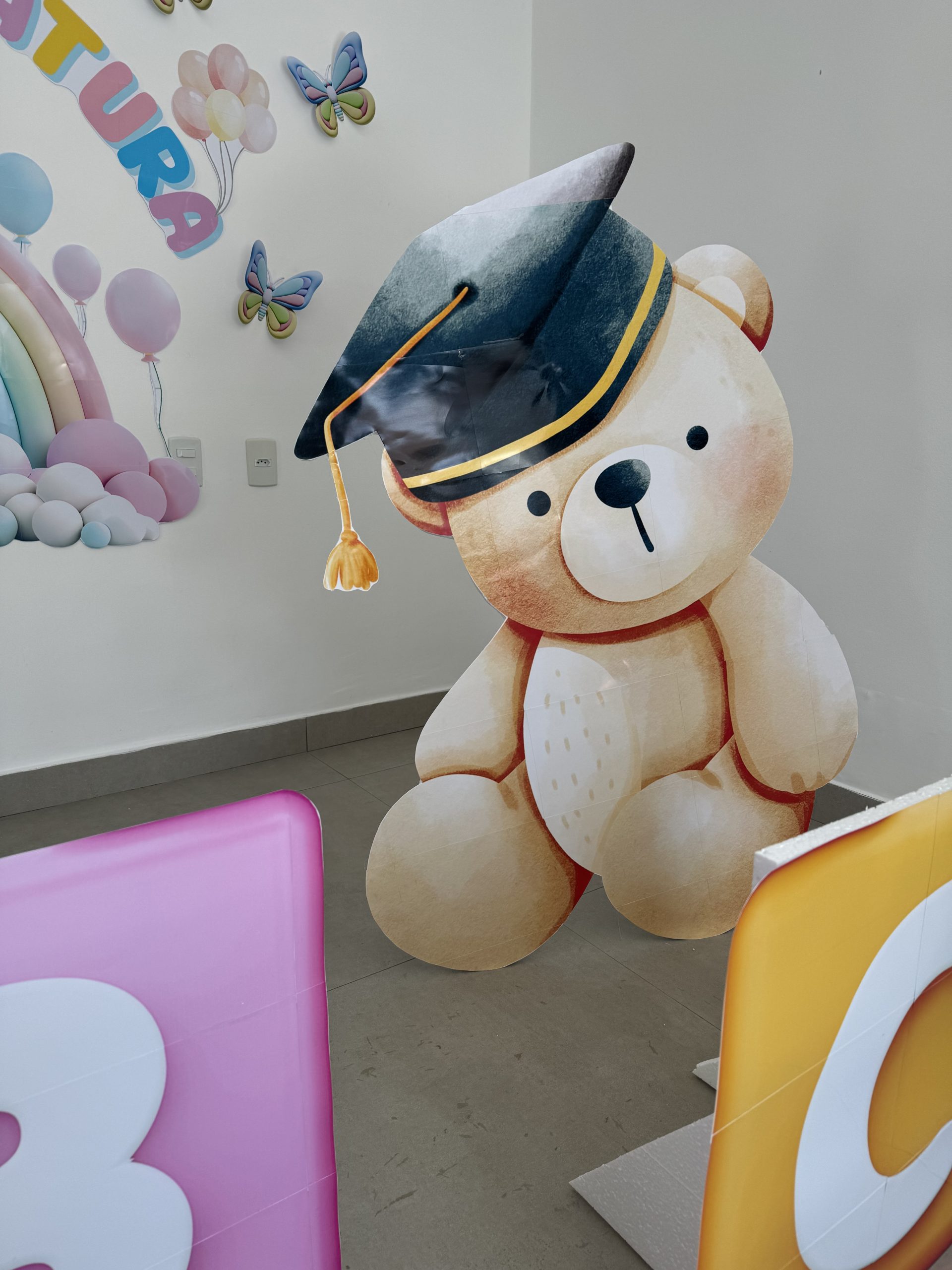 🎓 Painel Cenário Formatura Ursinhos 3D 🧸✨ - Imagem 13