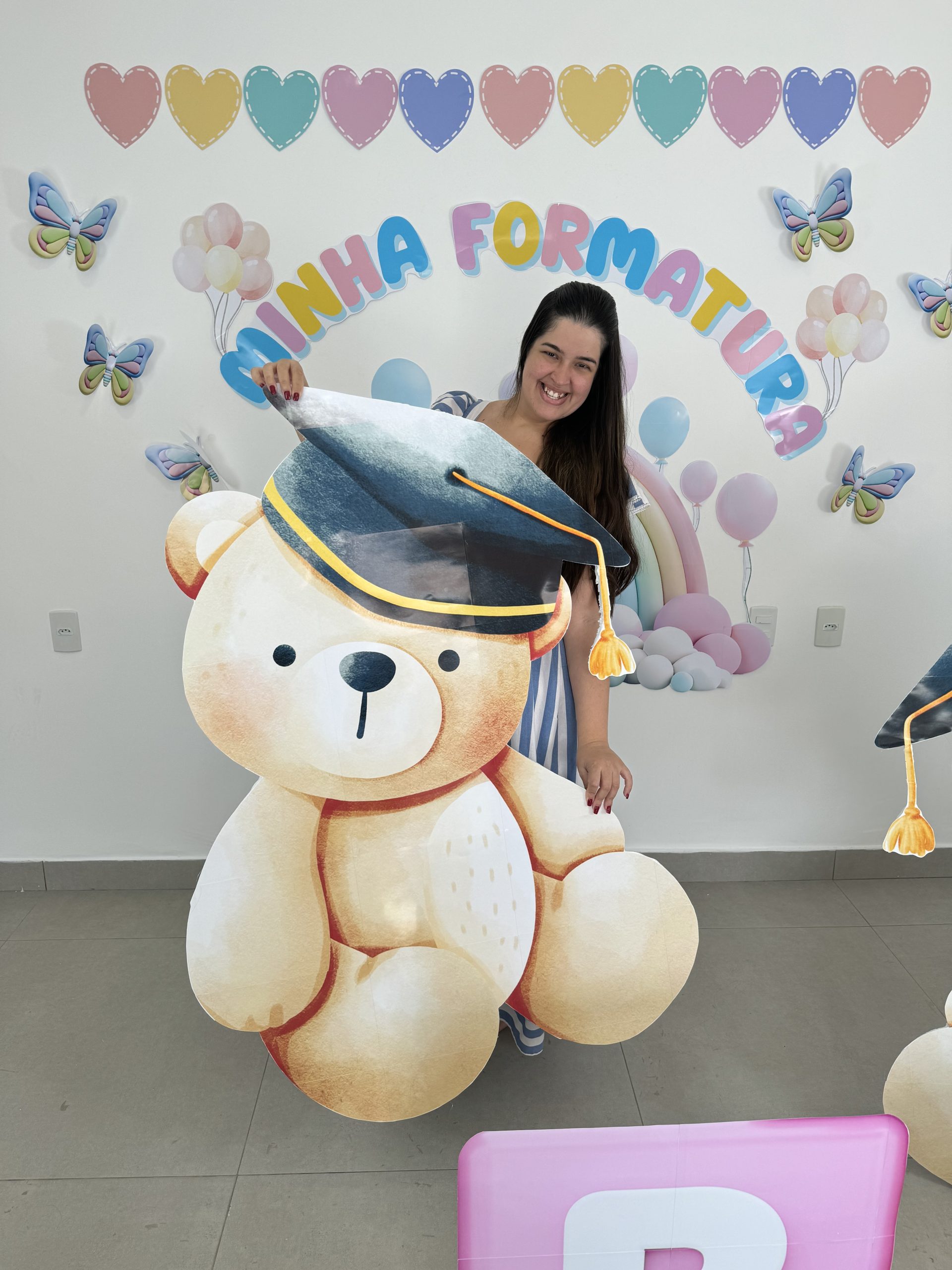 🎓 Painel Cenário Formatura Ursinhos 3D 🧸✨ - Imagem 14