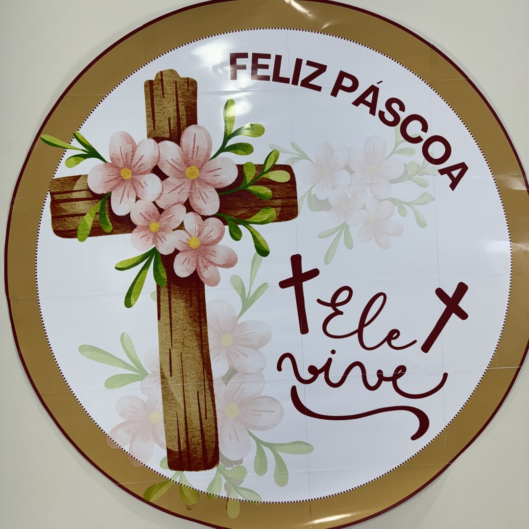 🌿✨ cartaz Circular Páscoa Cristã ✨🌿