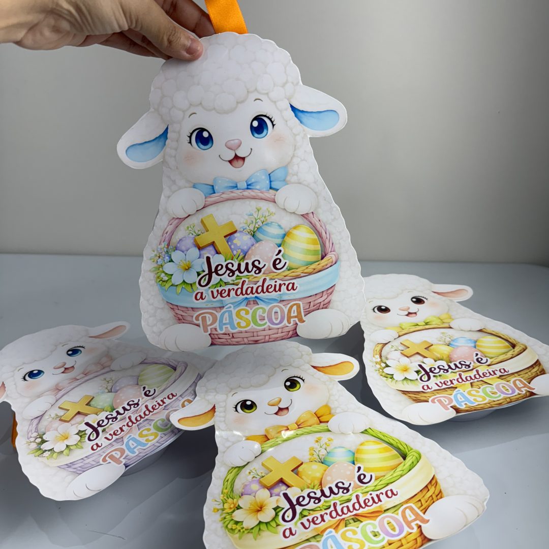 🐑✨ Lembrancinha Verdadeira Páscoa – Ovelhinha Porta Doce✨🐑