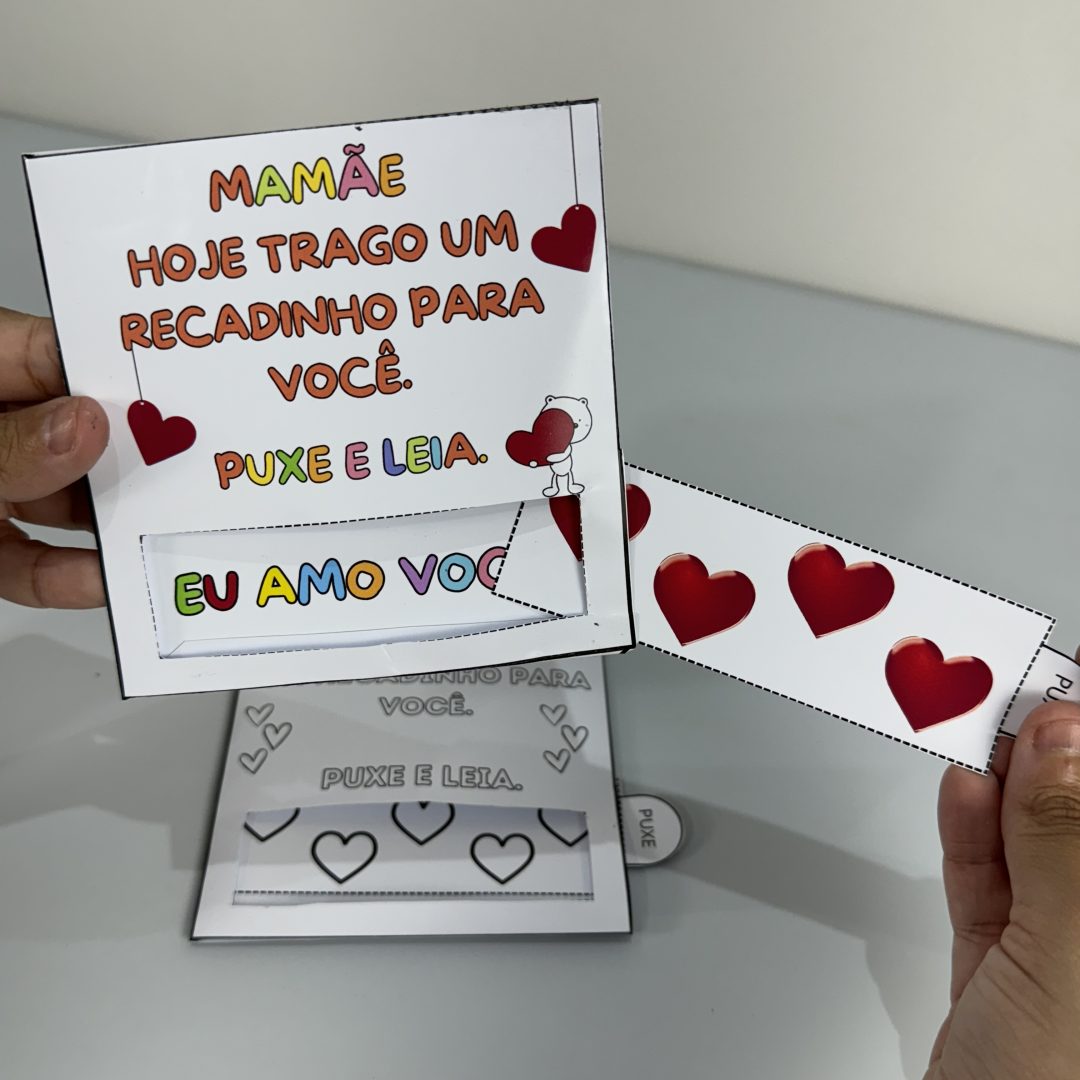 Cartão Mãe puxe e leia 💕