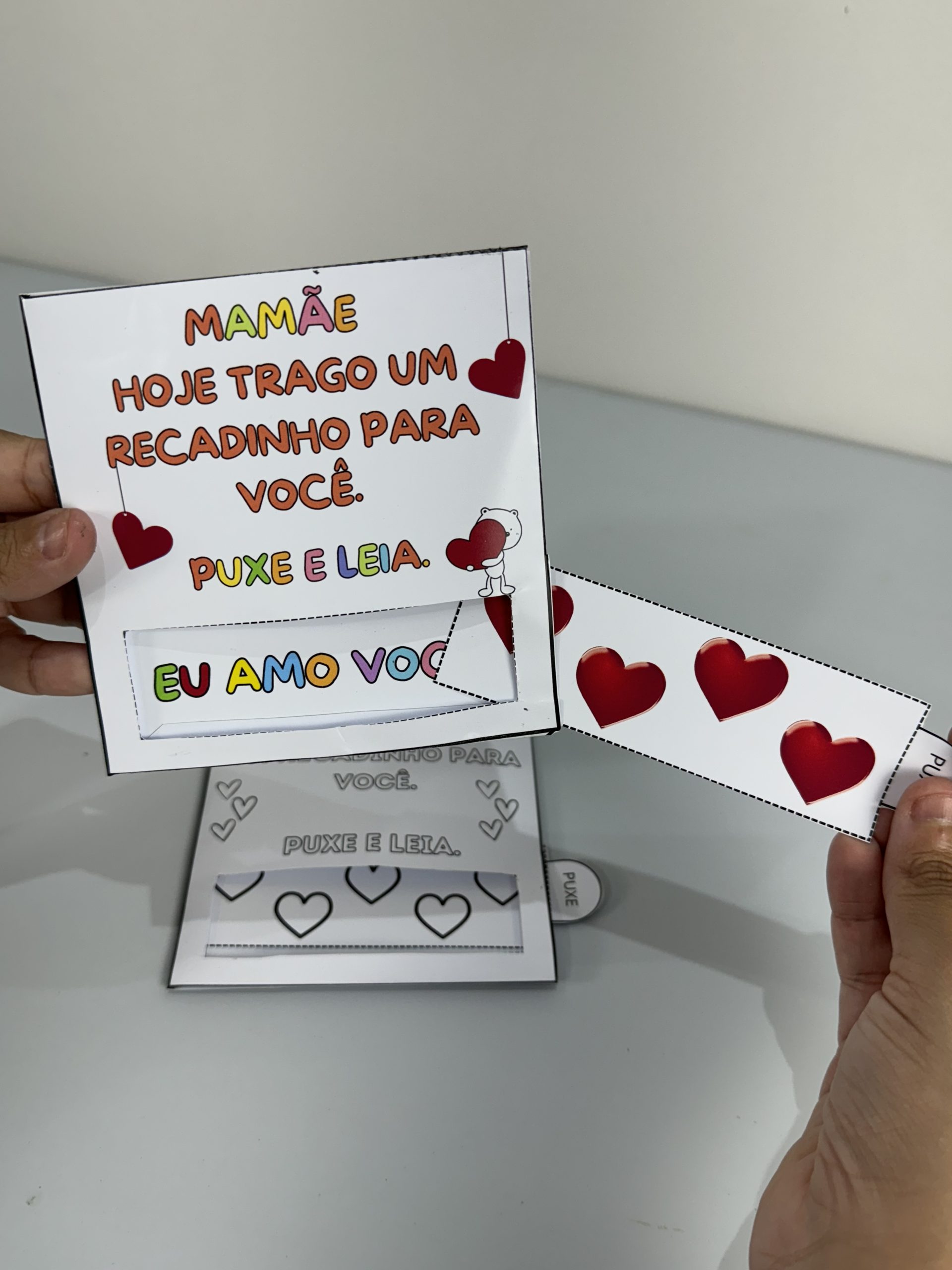 Cartão Mãe puxe e leia 💕