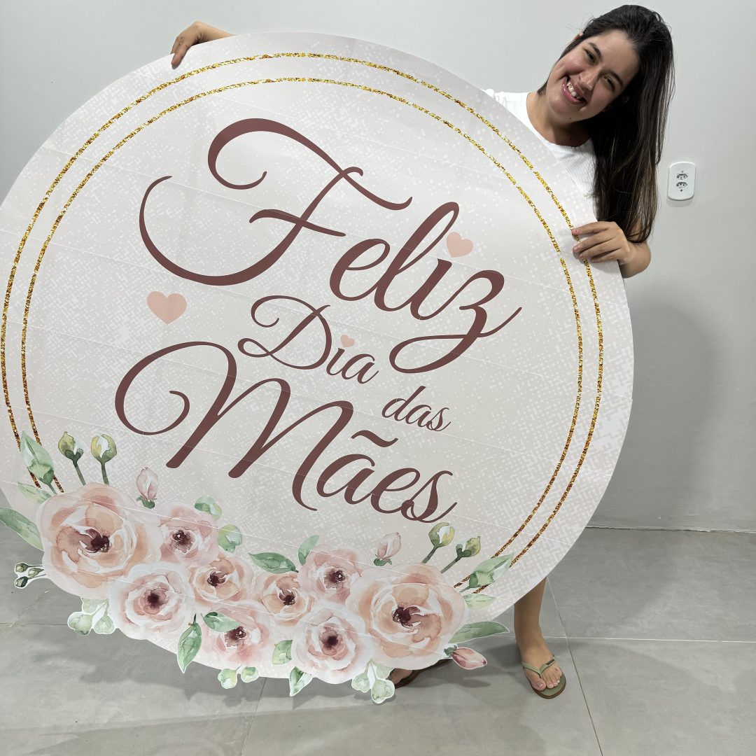 💐 Cartaz Circular — Dia das Mães