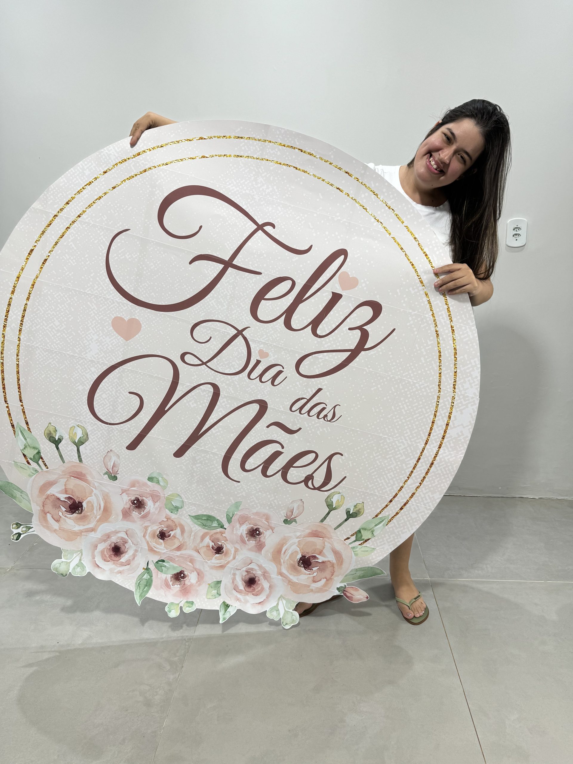 💐 Cartaz Circular — Dia das Mães