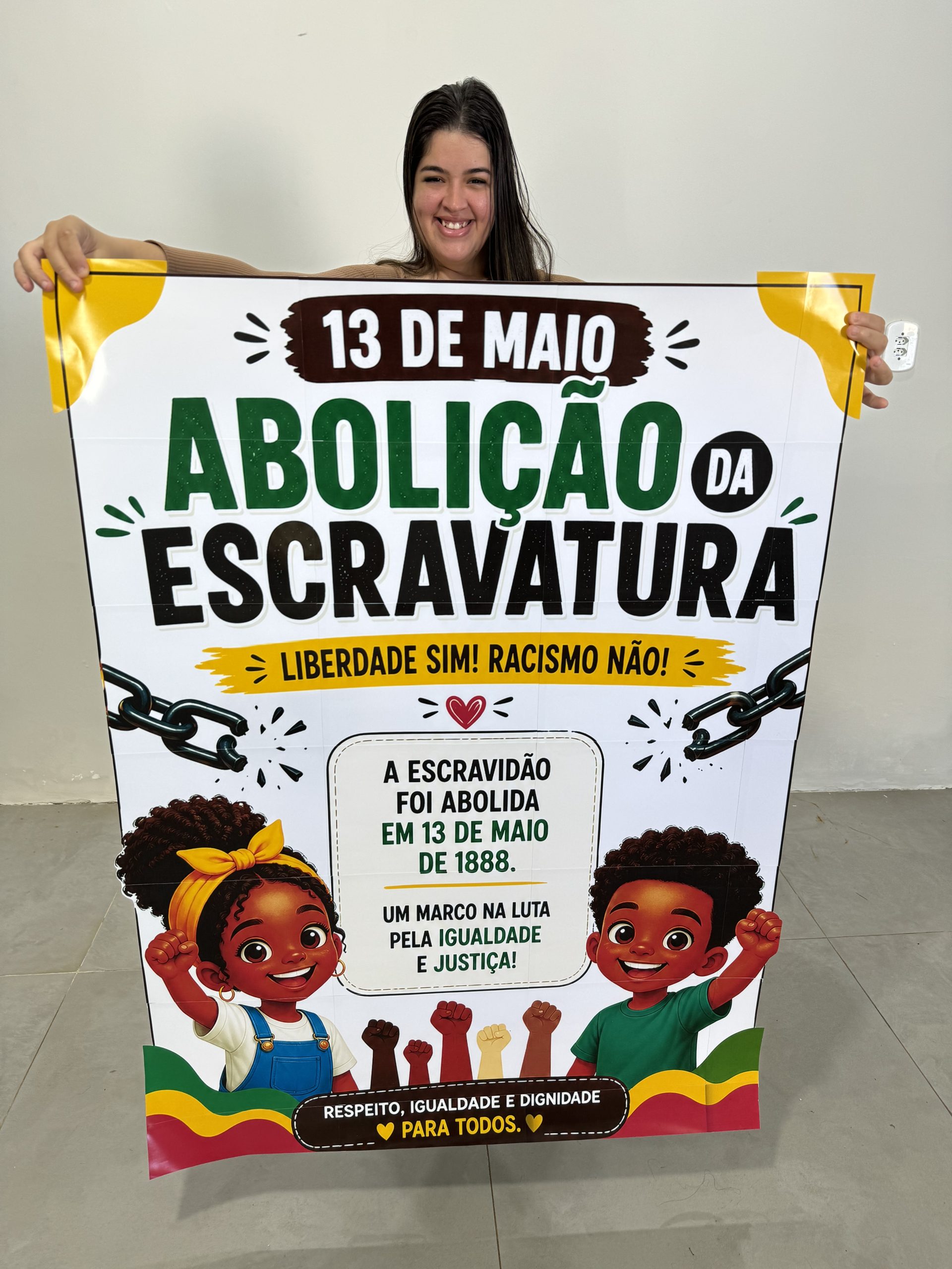 ✊🏾 Cartaz “Abolição da Escravatura — Liberdade Sim!”
