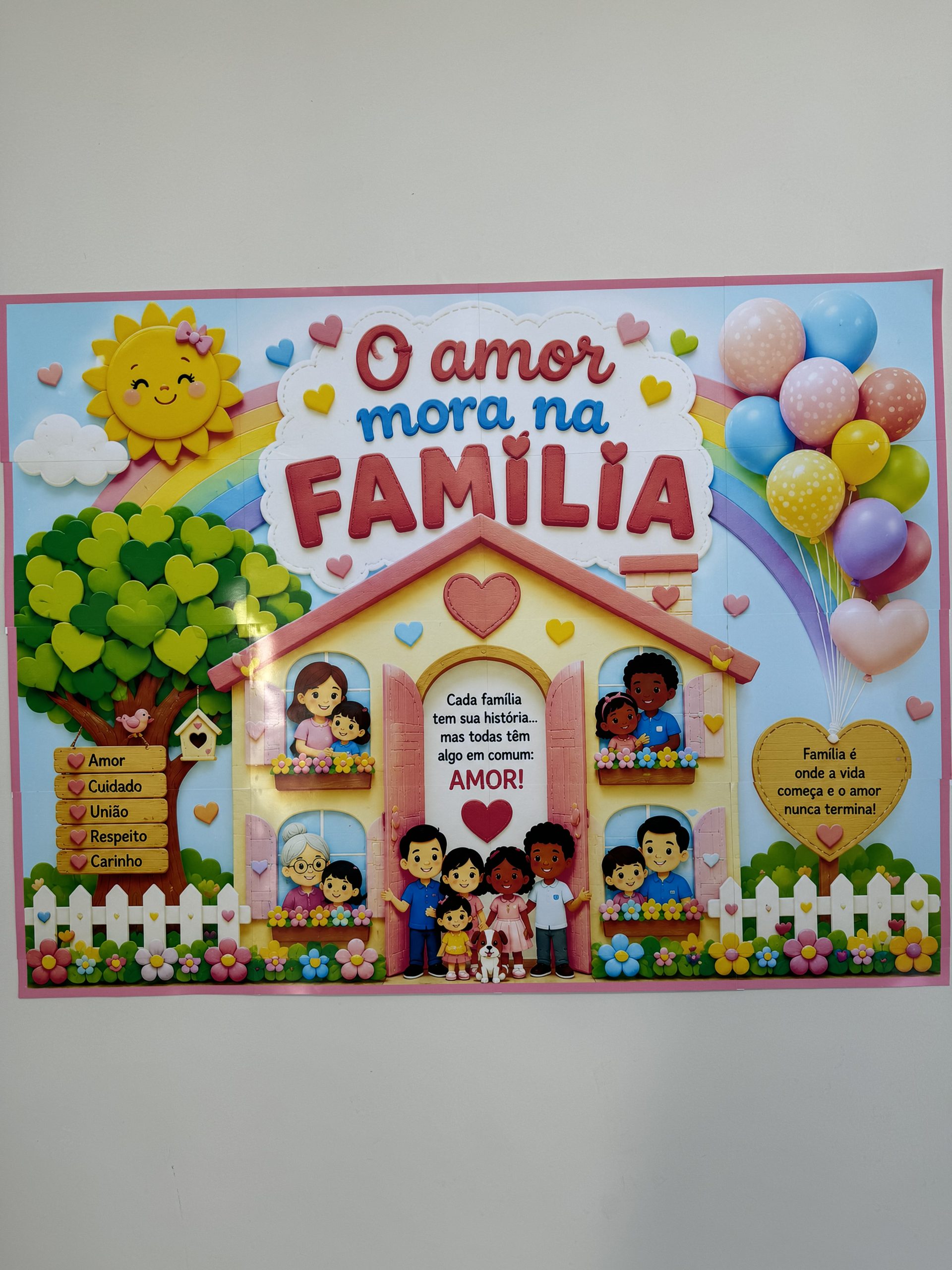 🏡💖 Cartaz “O Amor Mora na Família”