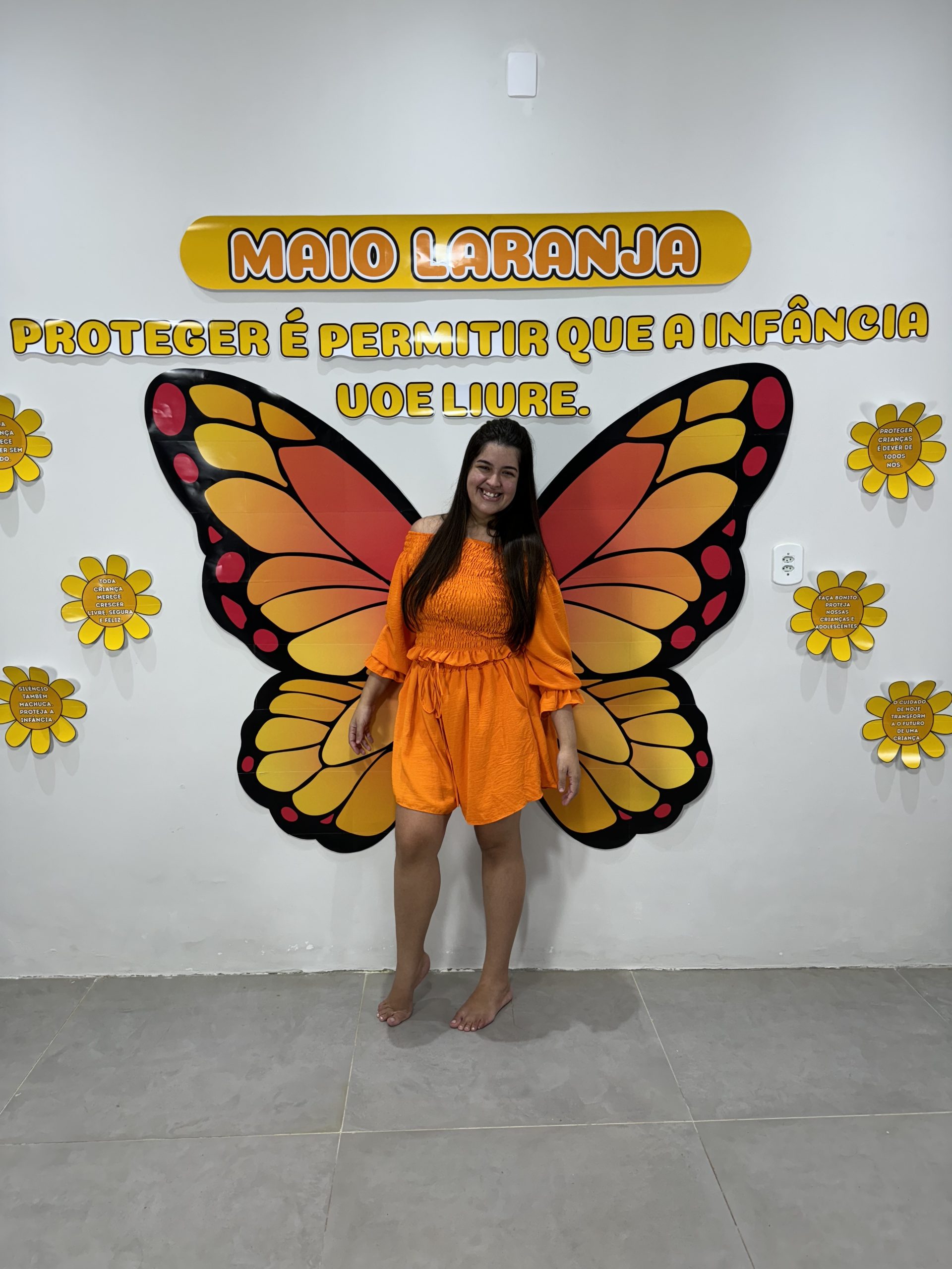🧡 Painel para foto Maio Laranja — Asas da Proteção