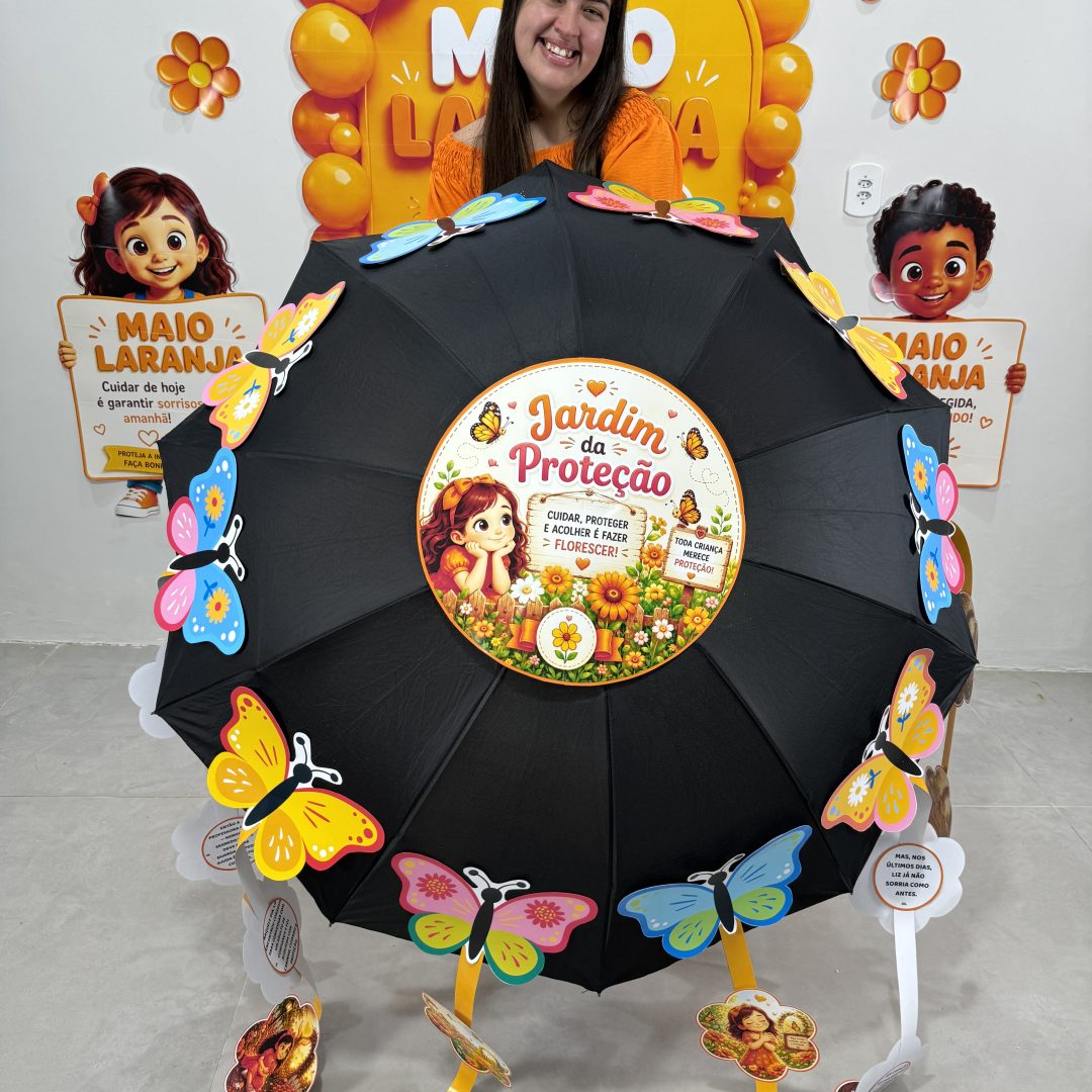 🧡 História no Guarda-Chuva, Jardim da Proteção 🌼