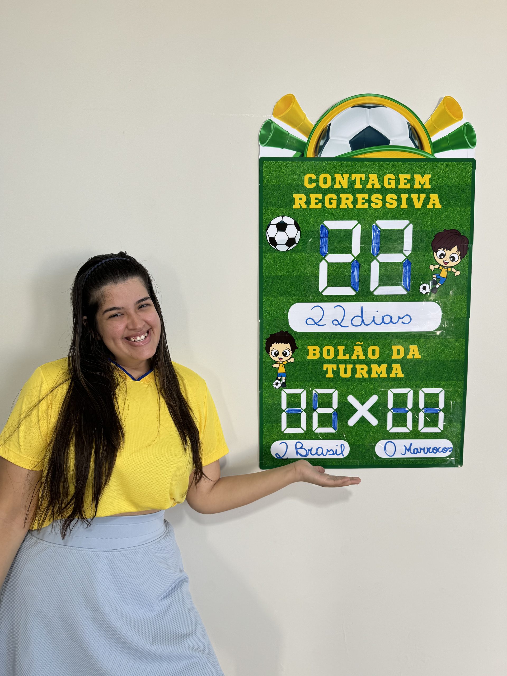 🏆⚽ CARTAZ CONTAGEM REGRESSIVA + BOLÃO DA TURMA 🇧🇷💚💛
