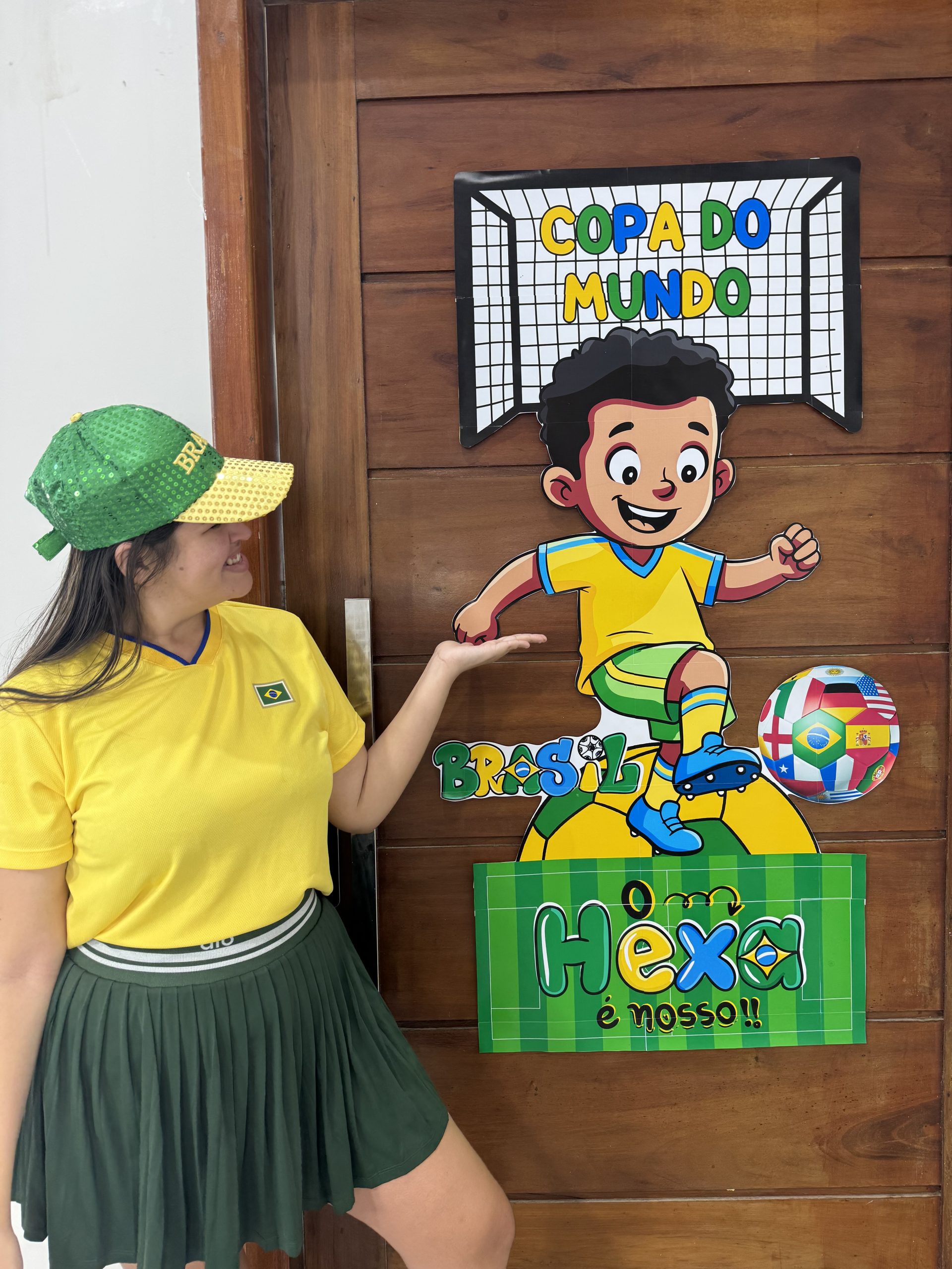 🇧🇷⚽ PLACA DE PORTA — O HEXA É NOSSO 💚💛