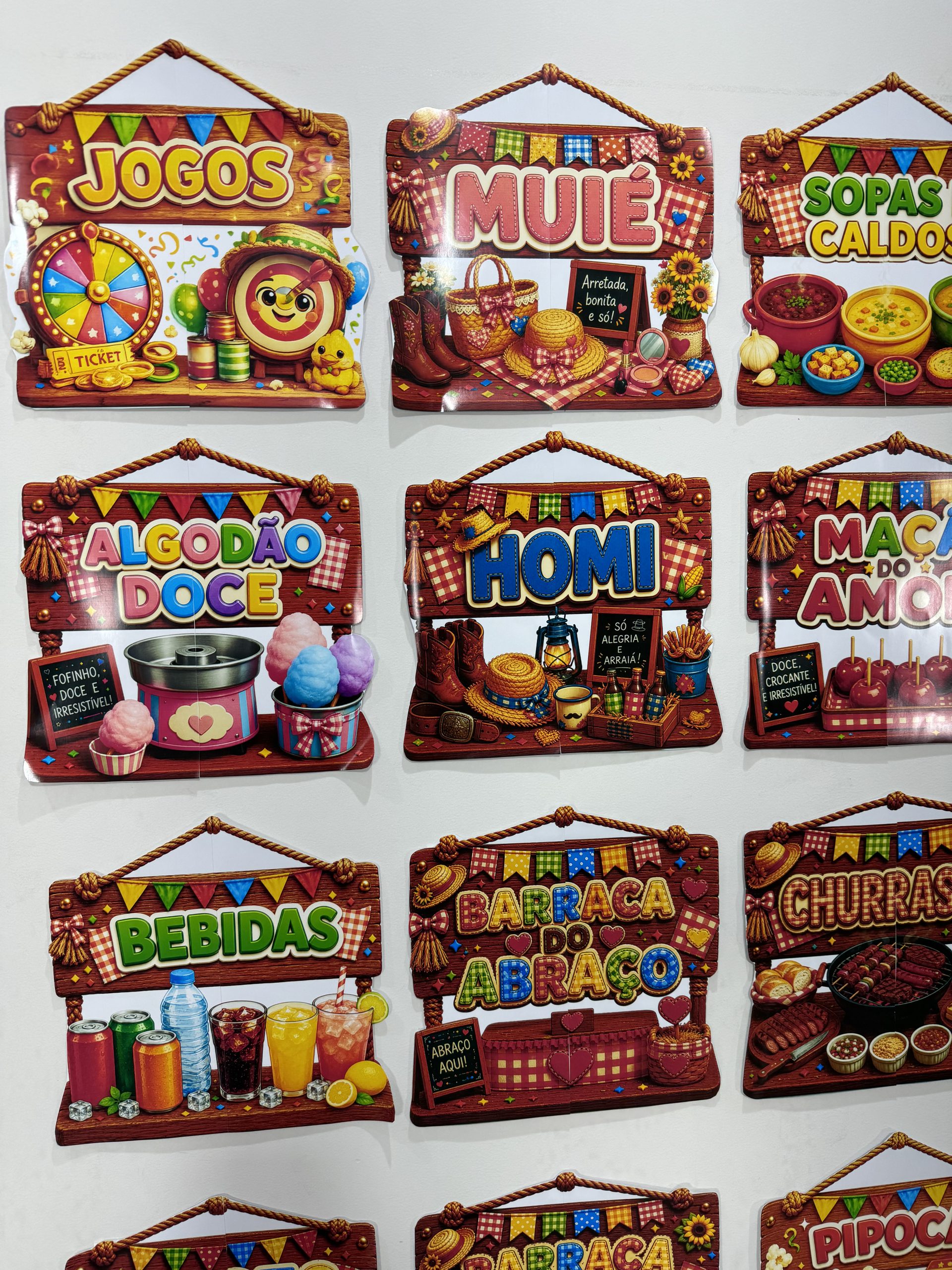 🌽🎉✨ KIT PLACAS DE BARRAQUINHAS – FESTA JUNINA ✨🎉🌽 - Imagem 2