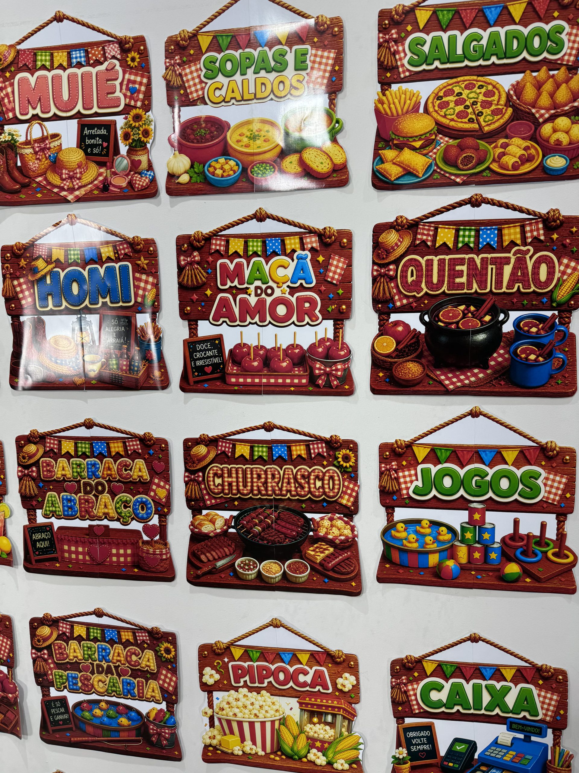 🌽🎉✨ KIT PLACAS DE BARRAQUINHAS – FESTA JUNINA ✨🎉🌽 - Imagem 3