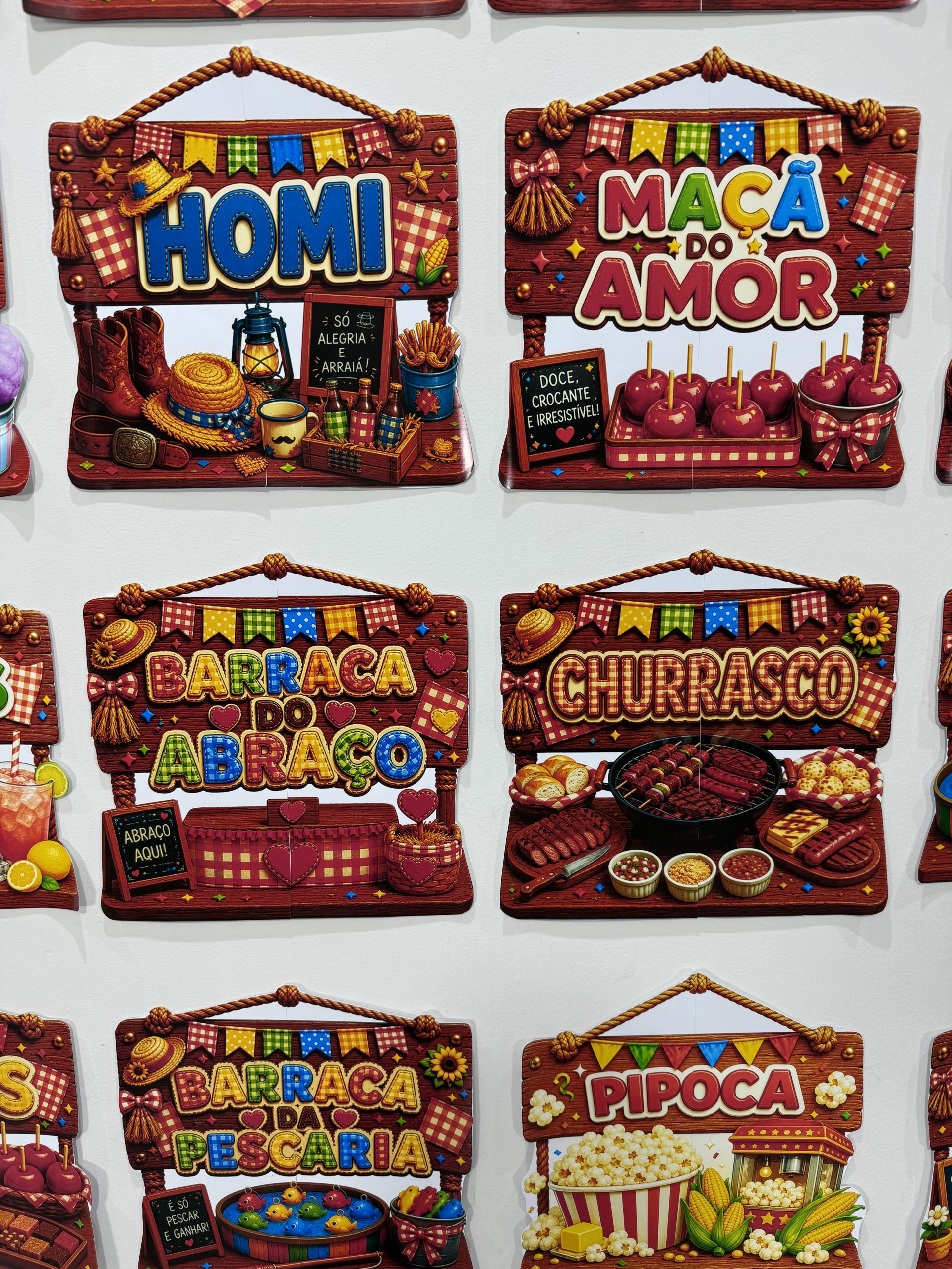 🌽🎉✨ KIT PLACAS DE BARRAQUINHAS – FESTA JUNINA ✨🎉🌽 - Imagem 4