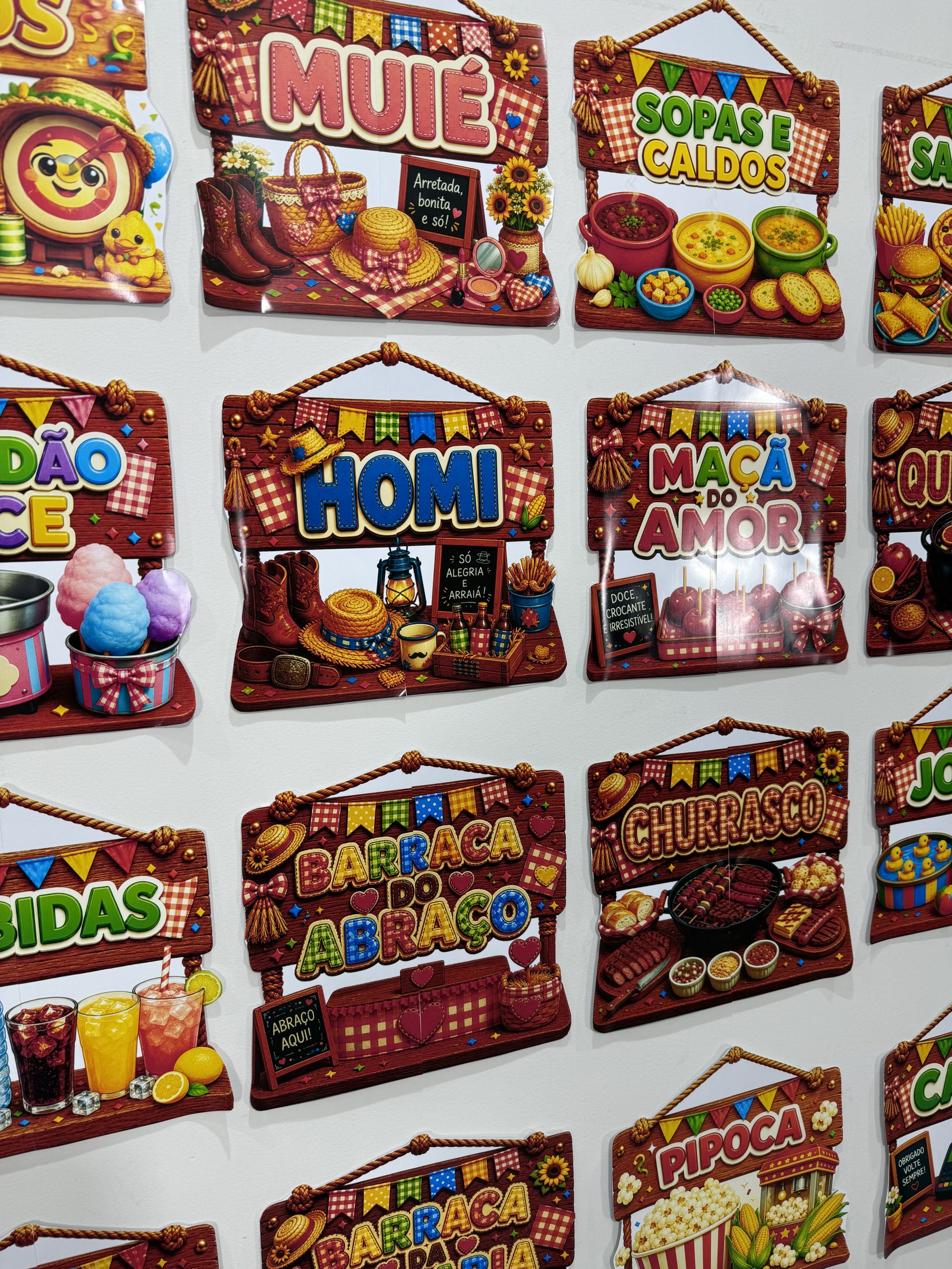 🌽🎉✨ KIT PLACAS DE BARRAQUINHAS – FESTA JUNINA ✨🎉🌽 - Imagem 5