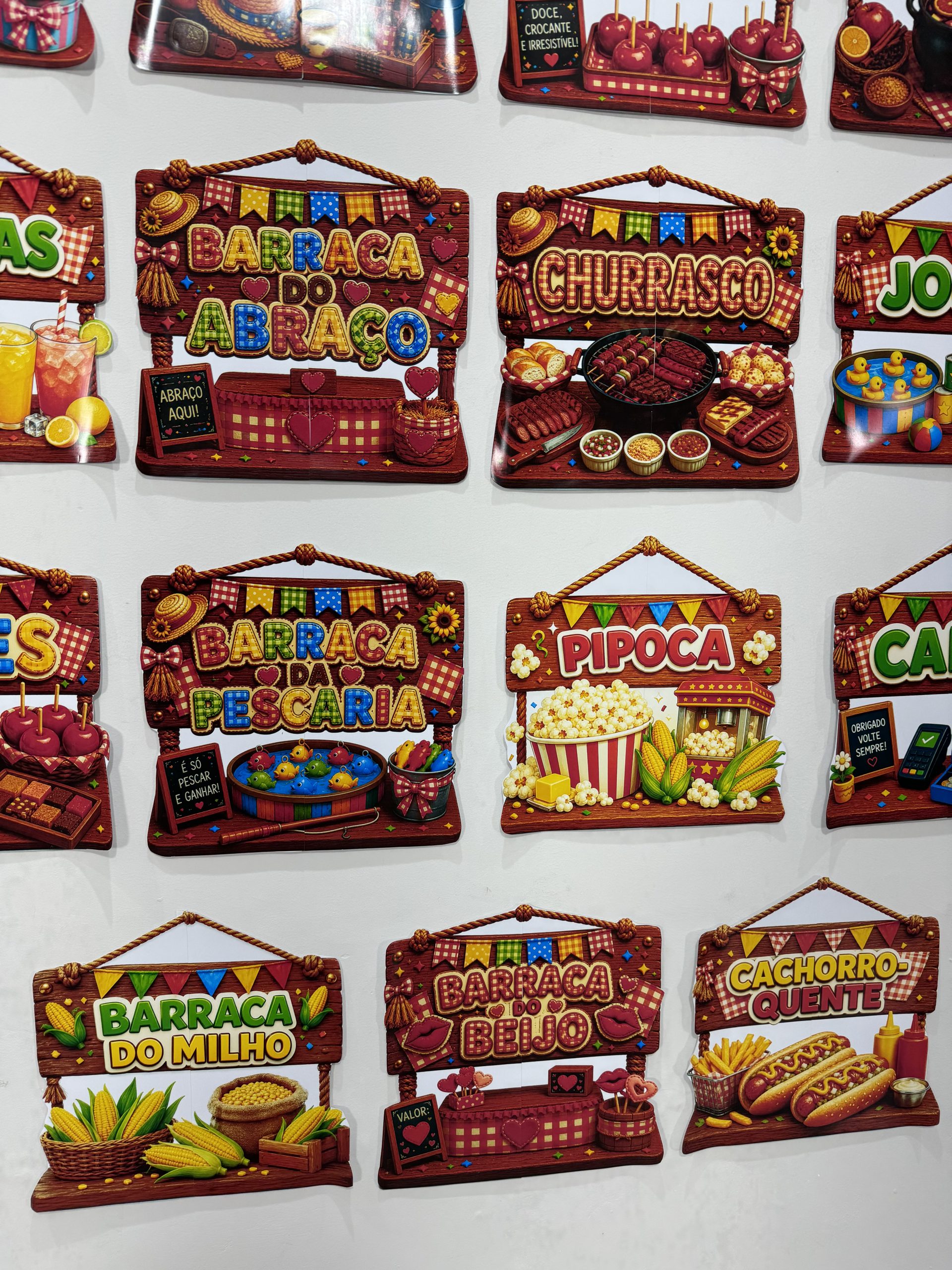 🌽🎉✨ KIT PLACAS DE BARRAQUINHAS – FESTA JUNINA ✨🎉🌽 - Imagem 6