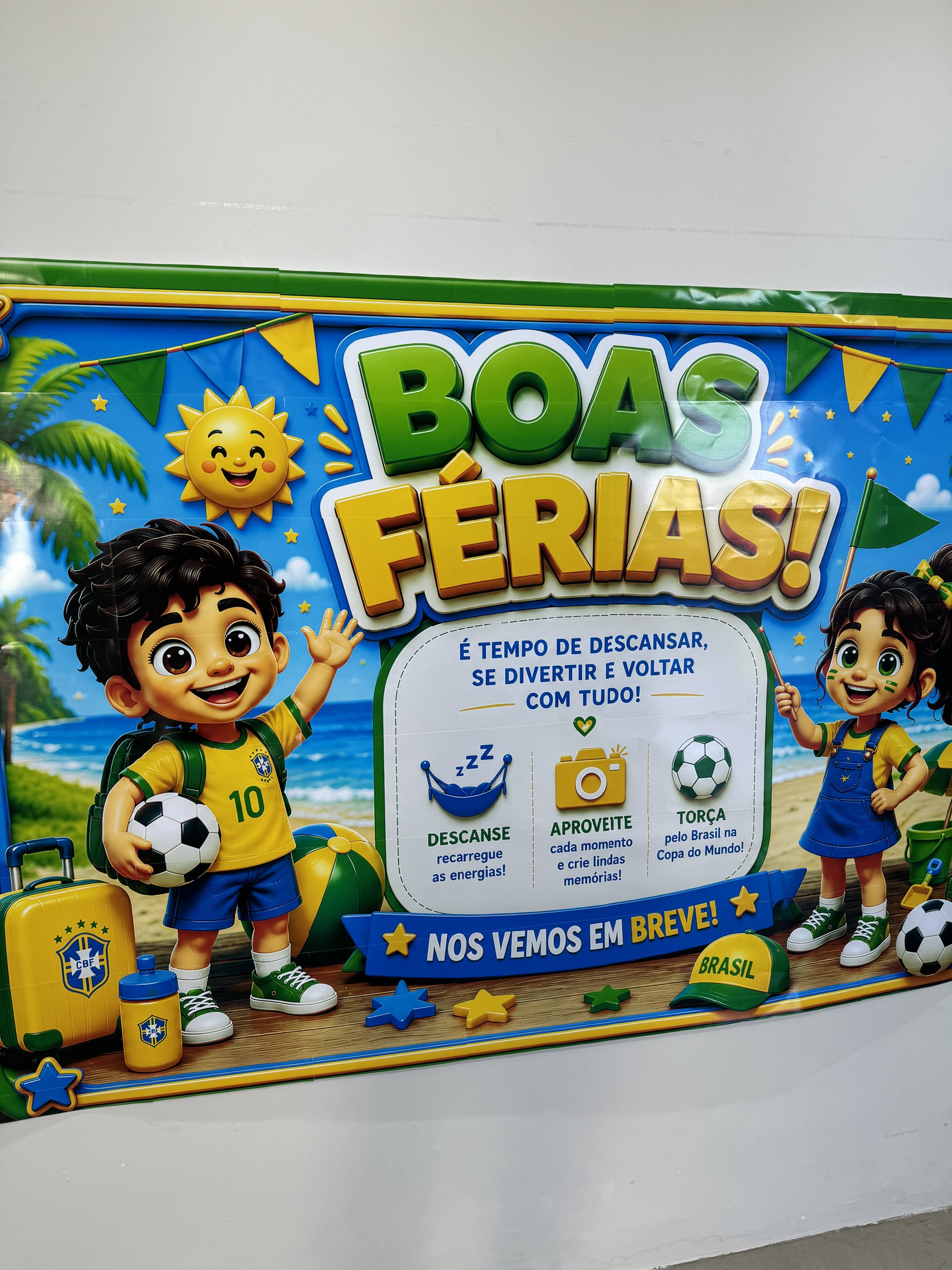 🇧🇷☀️✨ CARTAZ BOAS FÉRIAS – COPA DO MUNDO ✨☀️🇧🇷 - Imagem 2