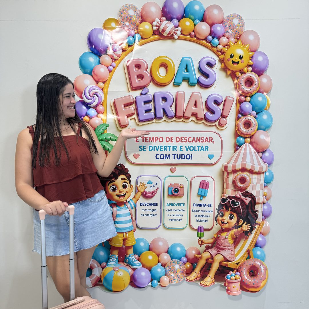 ☀️🎒✨ PAINEL DOCE FÉRIAS ✨🎒☀️