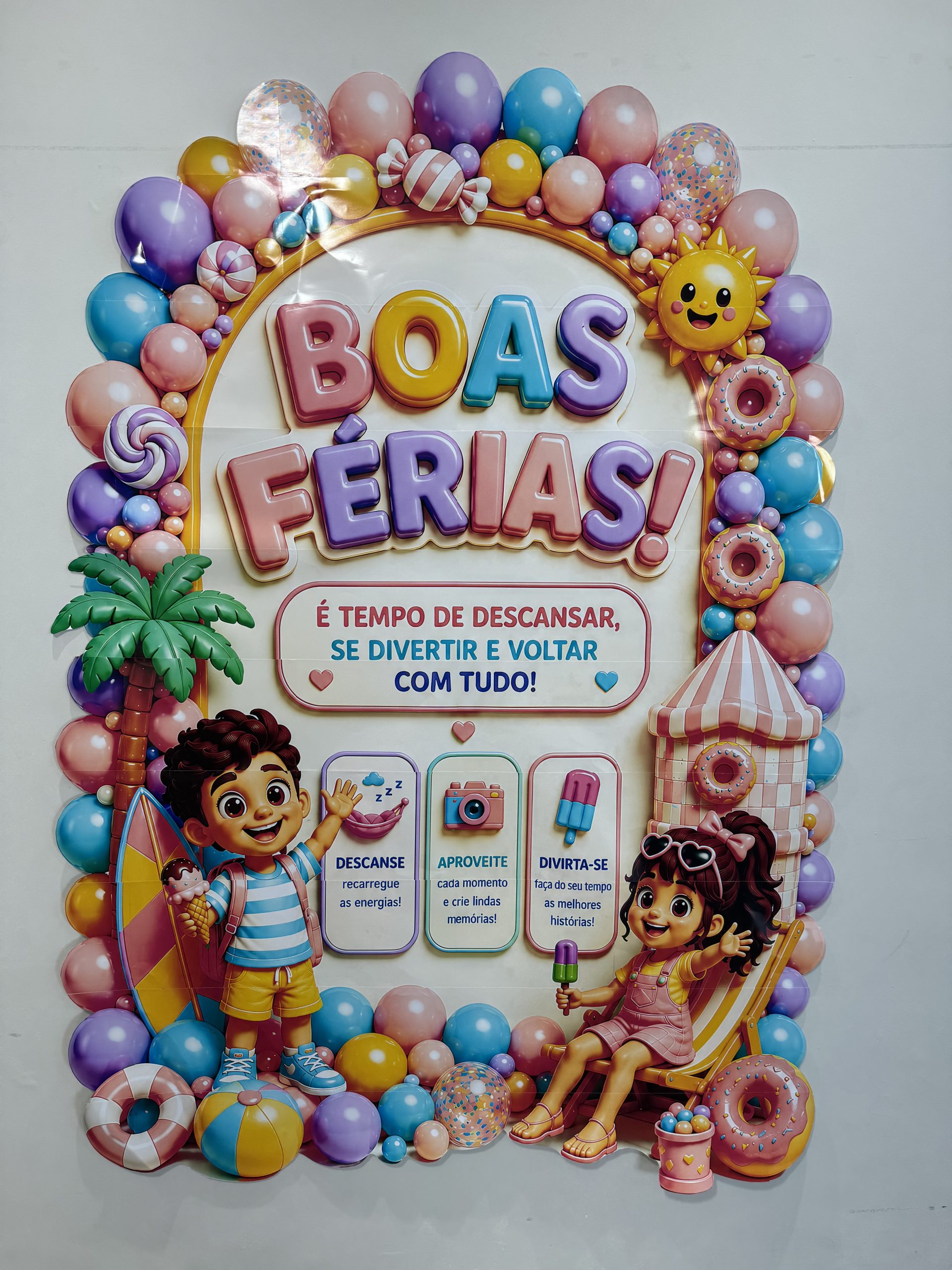 ☀️🎒✨ PAINEL DOCE FÉRIAS ✨🎒☀️ - Imagem 2
