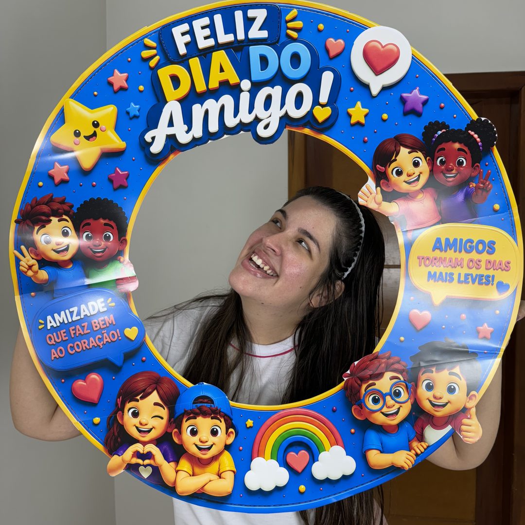 ✨📸 Moldura para Fotos – Feliz Dia do Amigo 💙