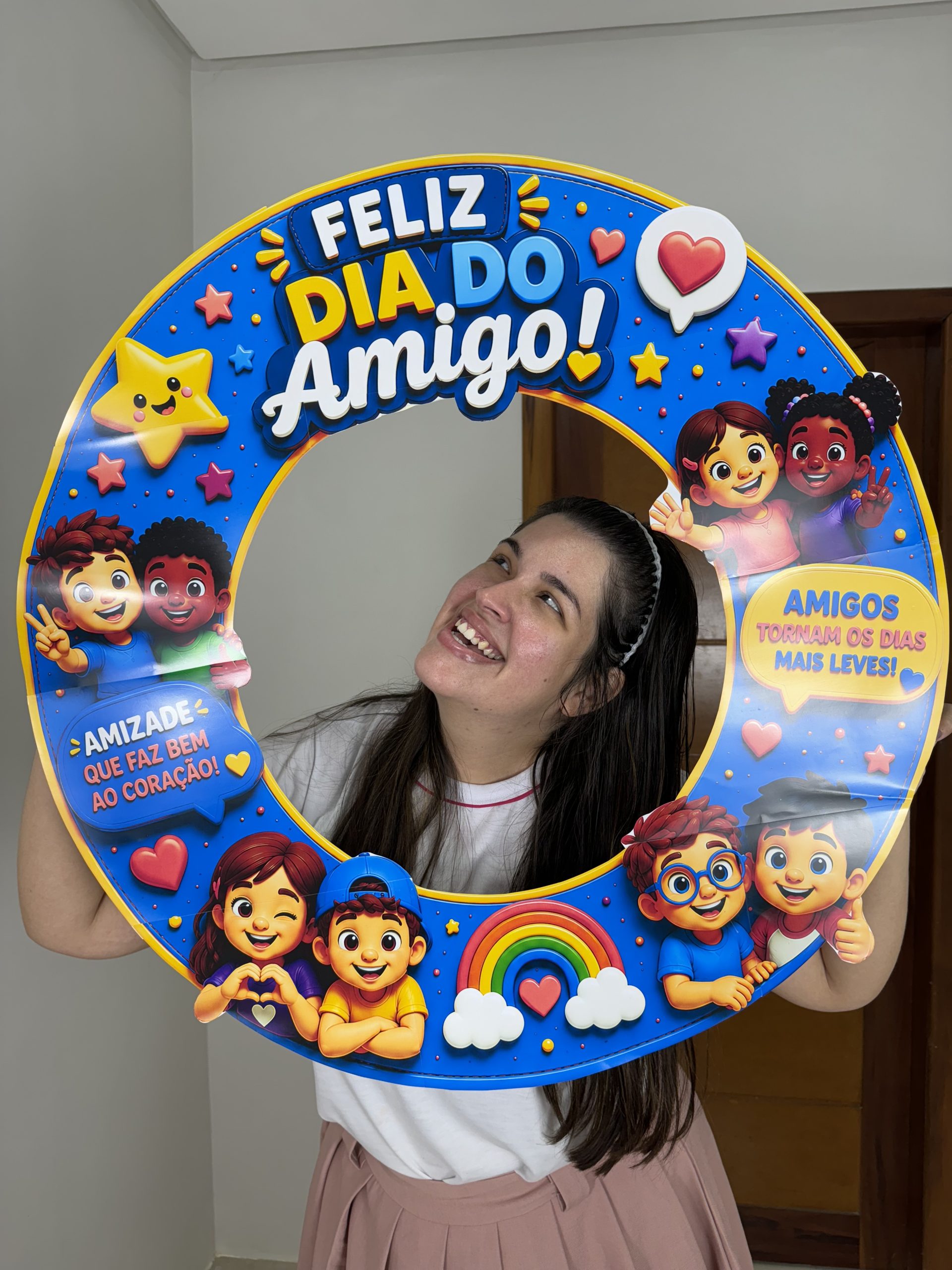 ✨📸 Moldura para Fotos – Feliz Dia do Amigo 💙