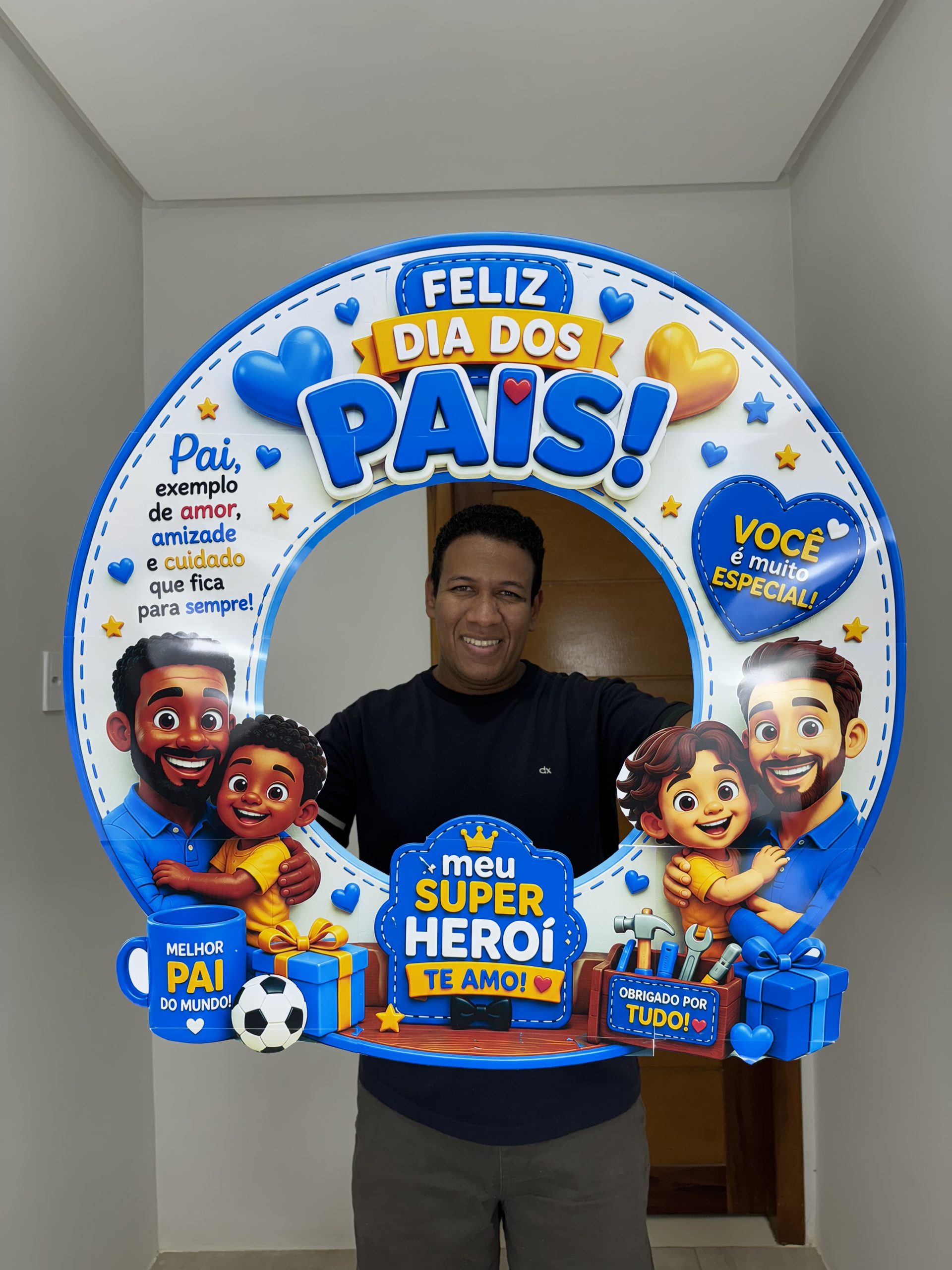 ✨📸 Moldura para Fotos – Feliz Dia dos Pais 💙