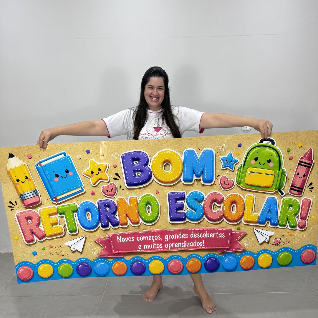 ✨📚 Cartaz Faixa – Bom Retorno Escolar 💙