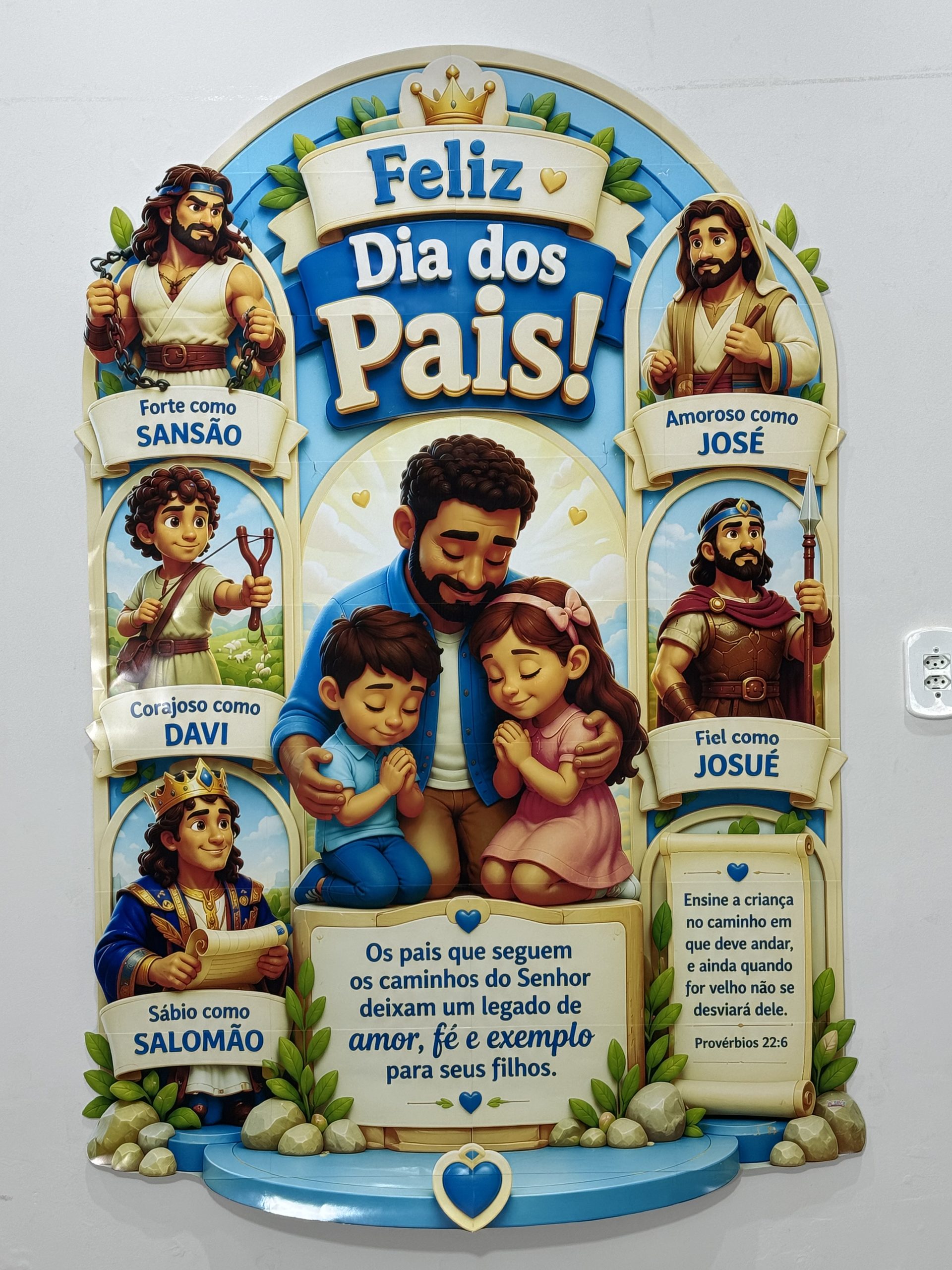 💙✨ Painel Dia dos Pais – Pais da Fé - Imagem 2