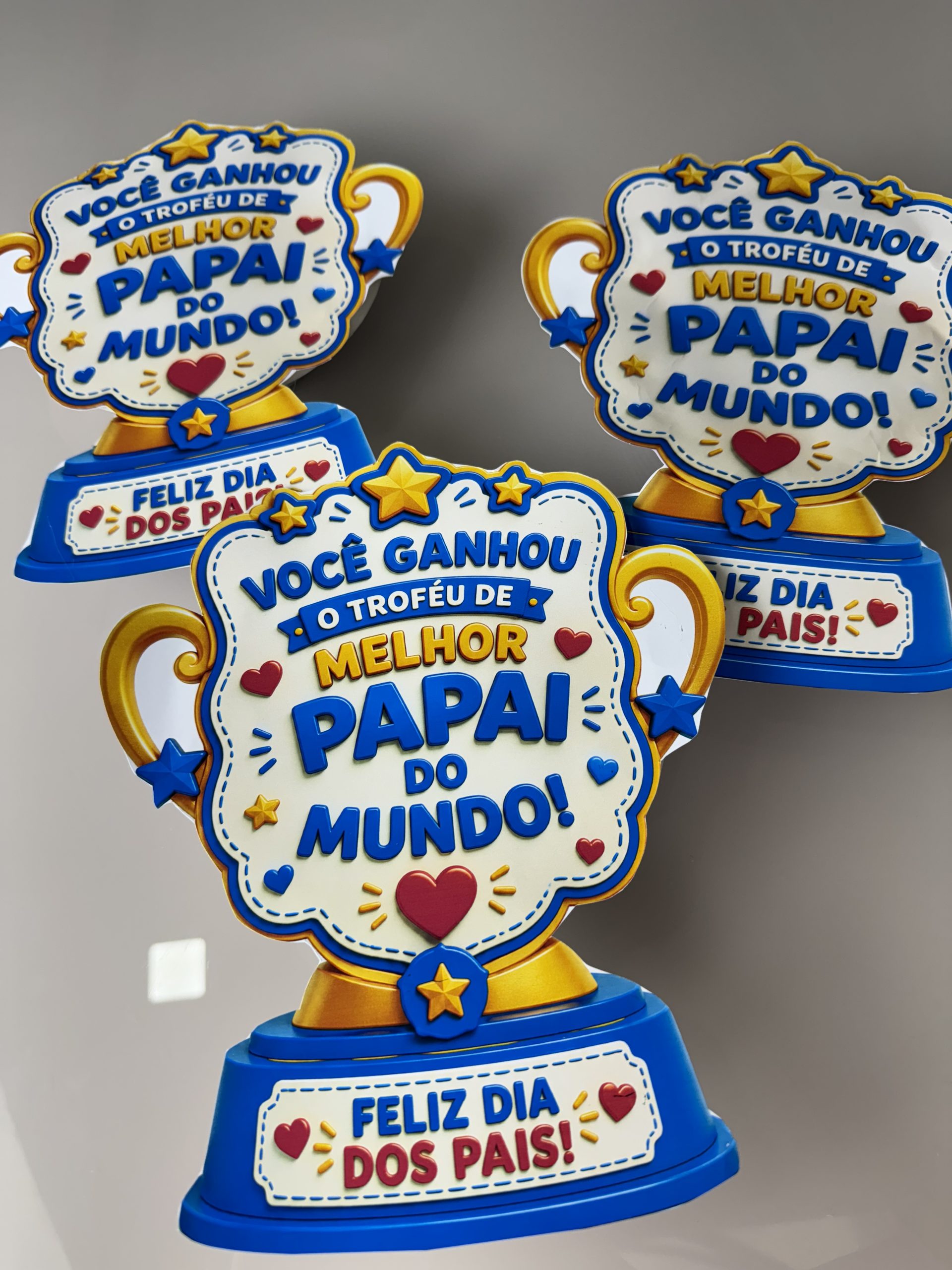 🏆💙 Lembrancinha Troféu Melhor Pai do Mundo – Porta-Guloseimas - Imagem 6