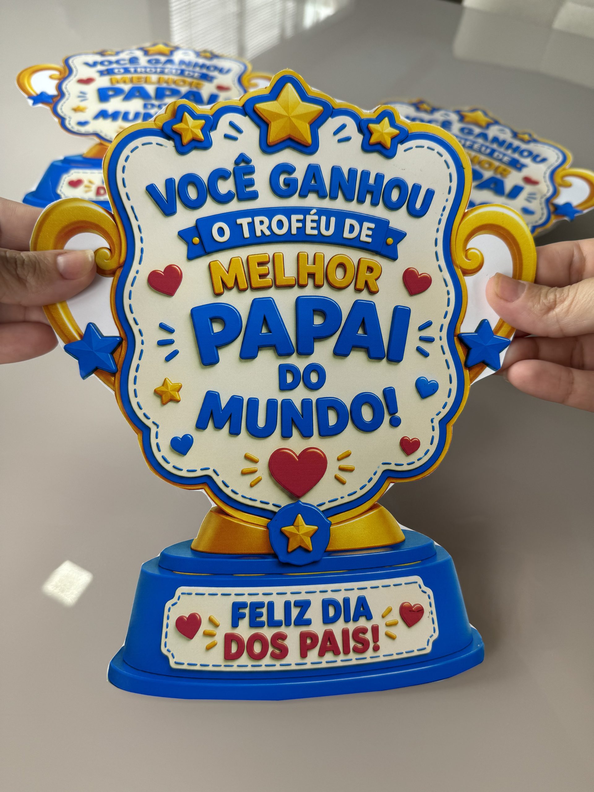 🏆💙 Lembrancinha Troféu Melhor Pai do Mundo – Porta-Guloseimas - Imagem 5