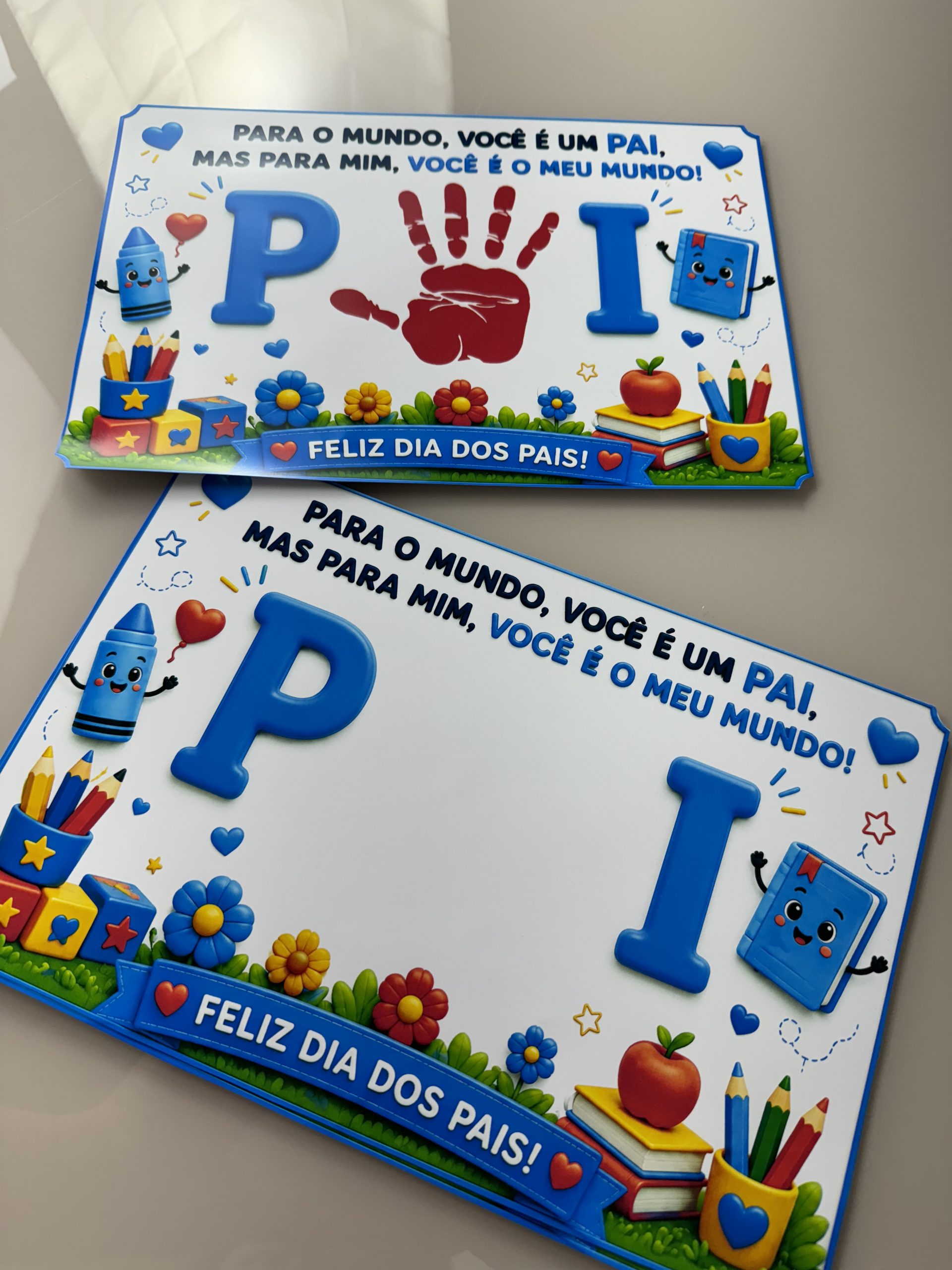 🖐️💙 Atividade Dia dos Pais – Carimbe a Mão - Imagem 3