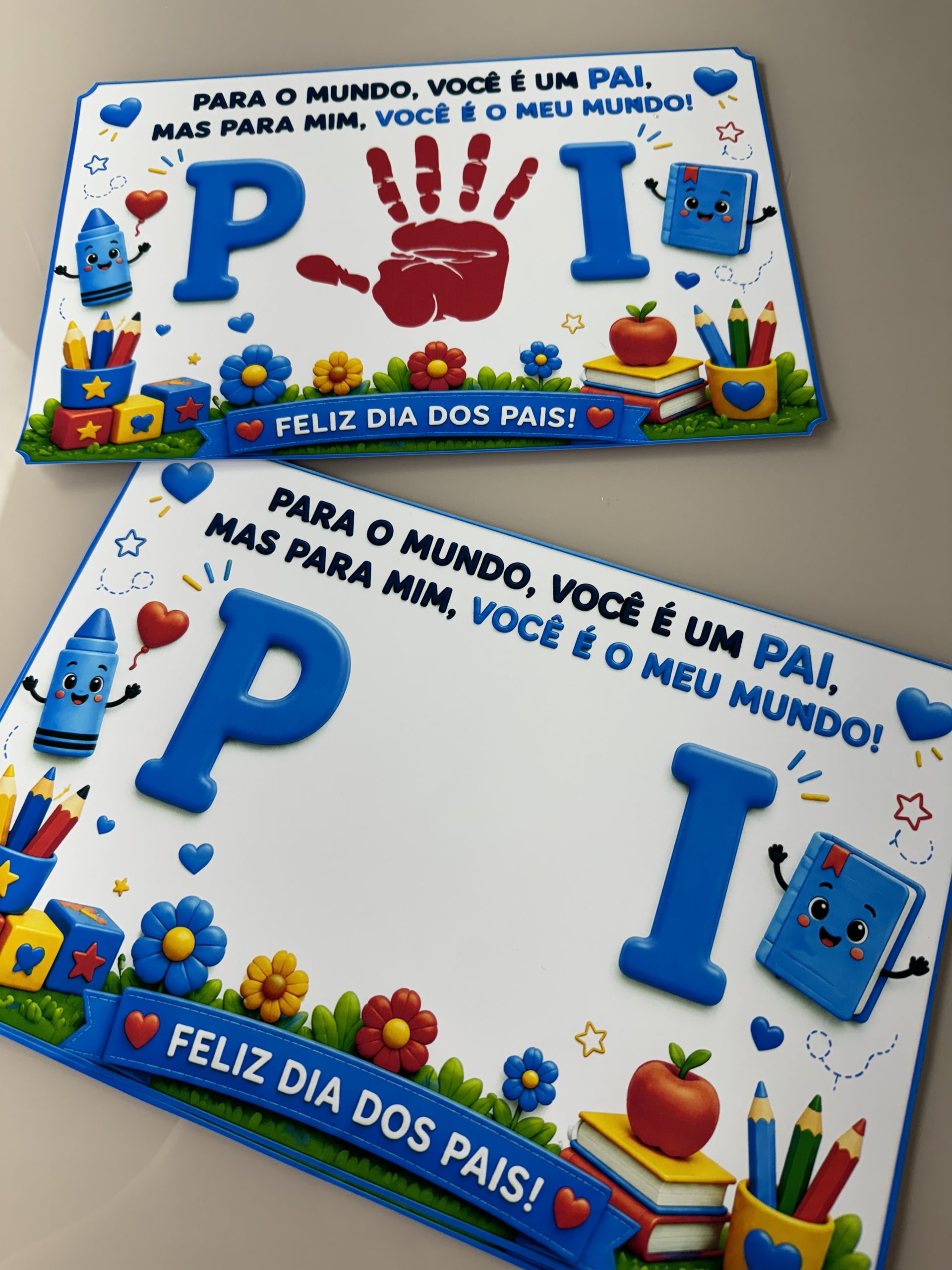 🖐️💙 Atividade Dia dos Pais – Carimbe a Mão - Imagem 4