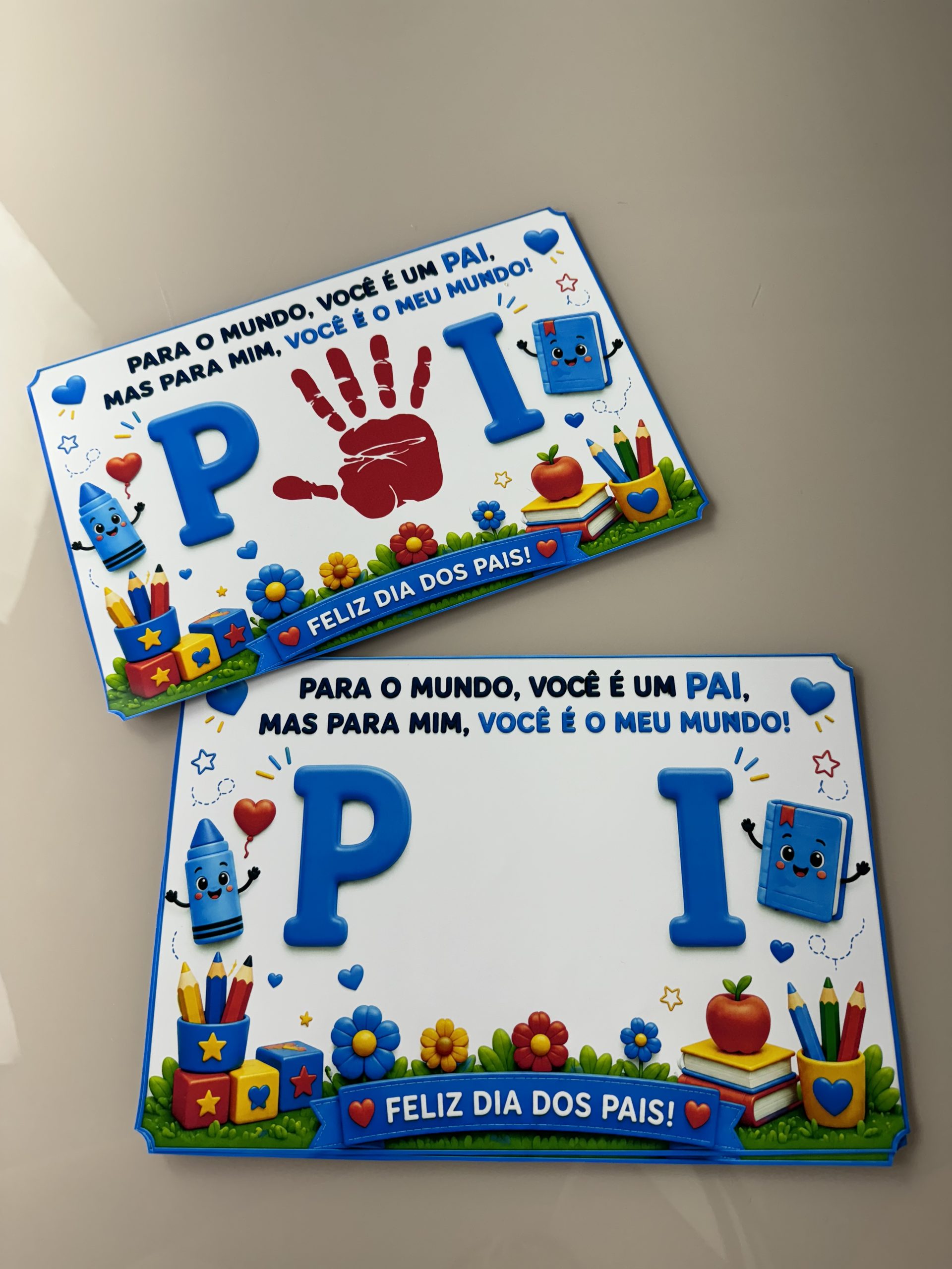 🖐️💙 Atividade Dia dos Pais – Carimbe a Mão - Imagem 8