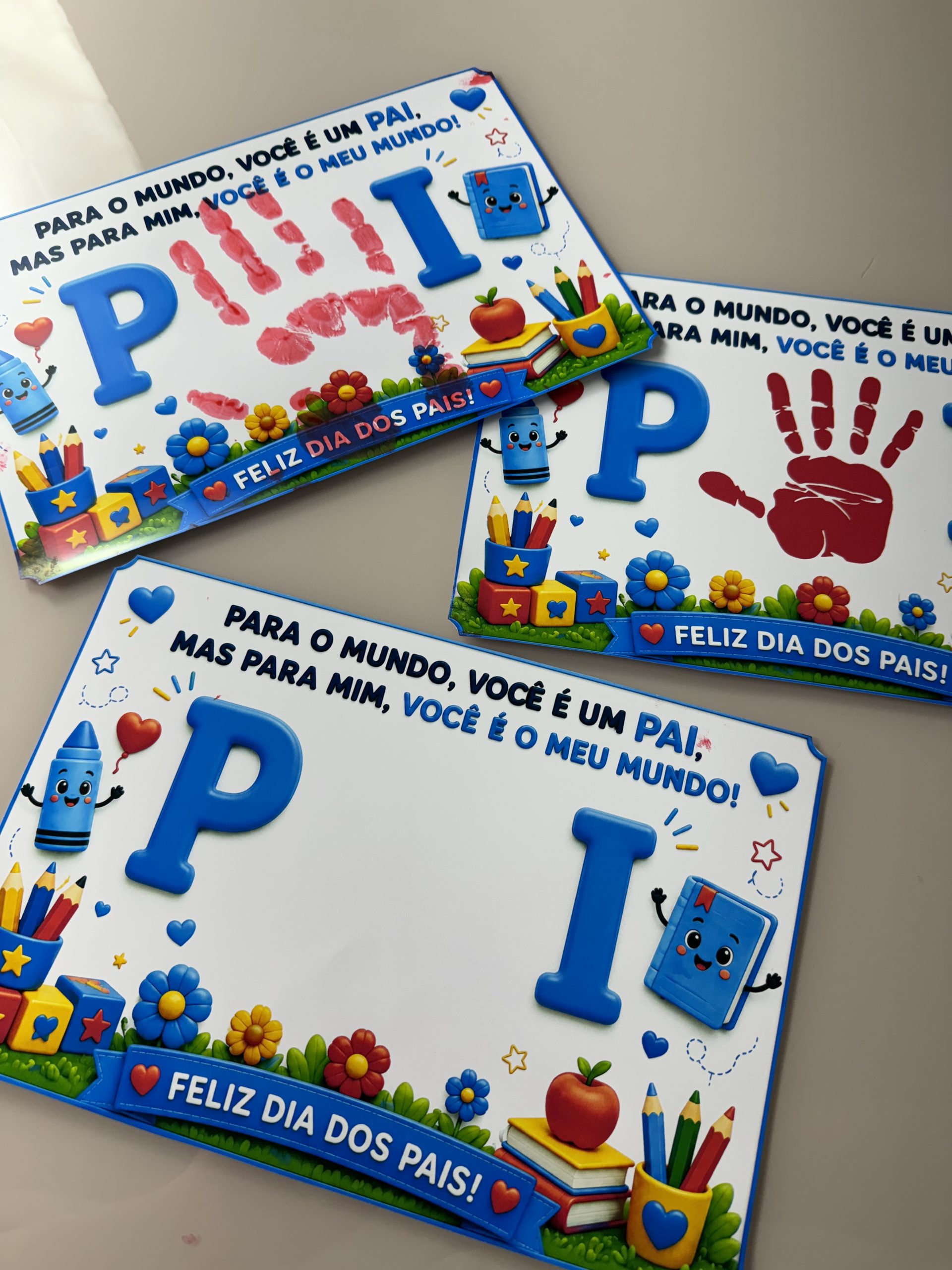 🖐️💙 Atividade Dia dos Pais – Carimbe a Mão - Imagem 5