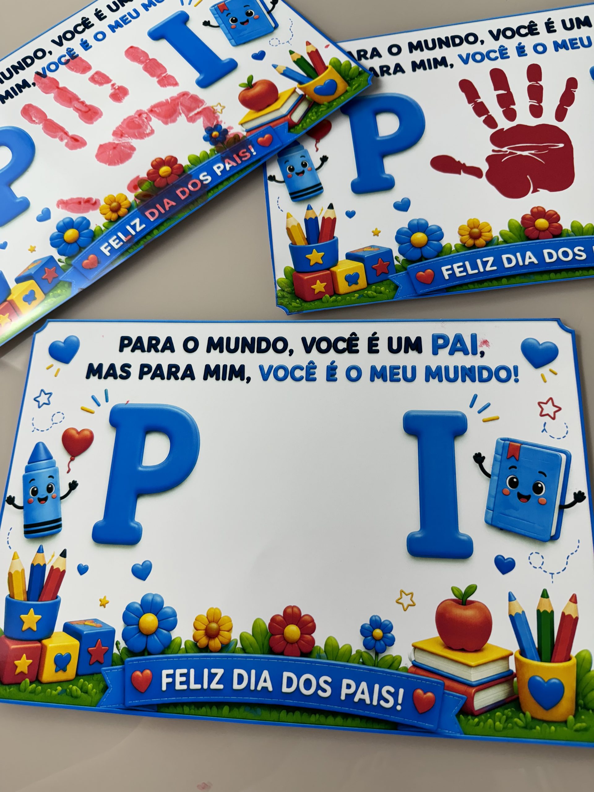 🖐️💙 Atividade Dia dos Pais – Carimbe a Mão - Imagem 6