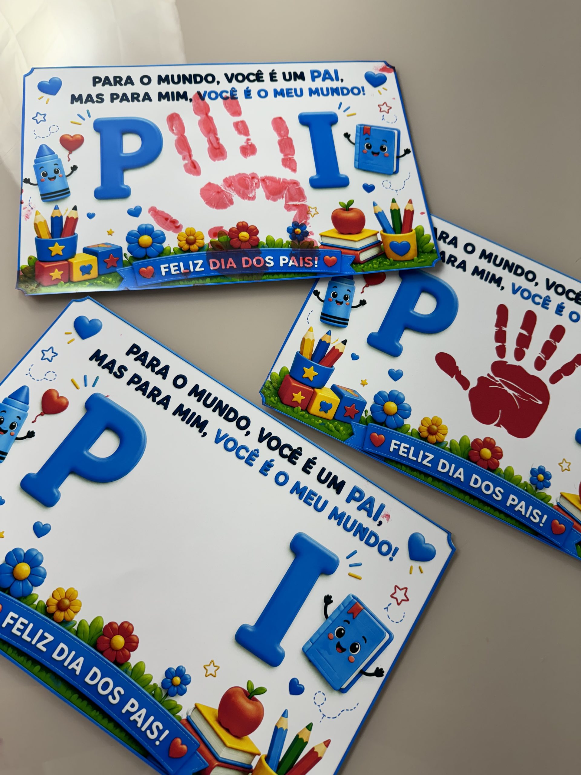 🖐️💙 Atividade Dia dos Pais – Carimbe a Mão - Imagem 9