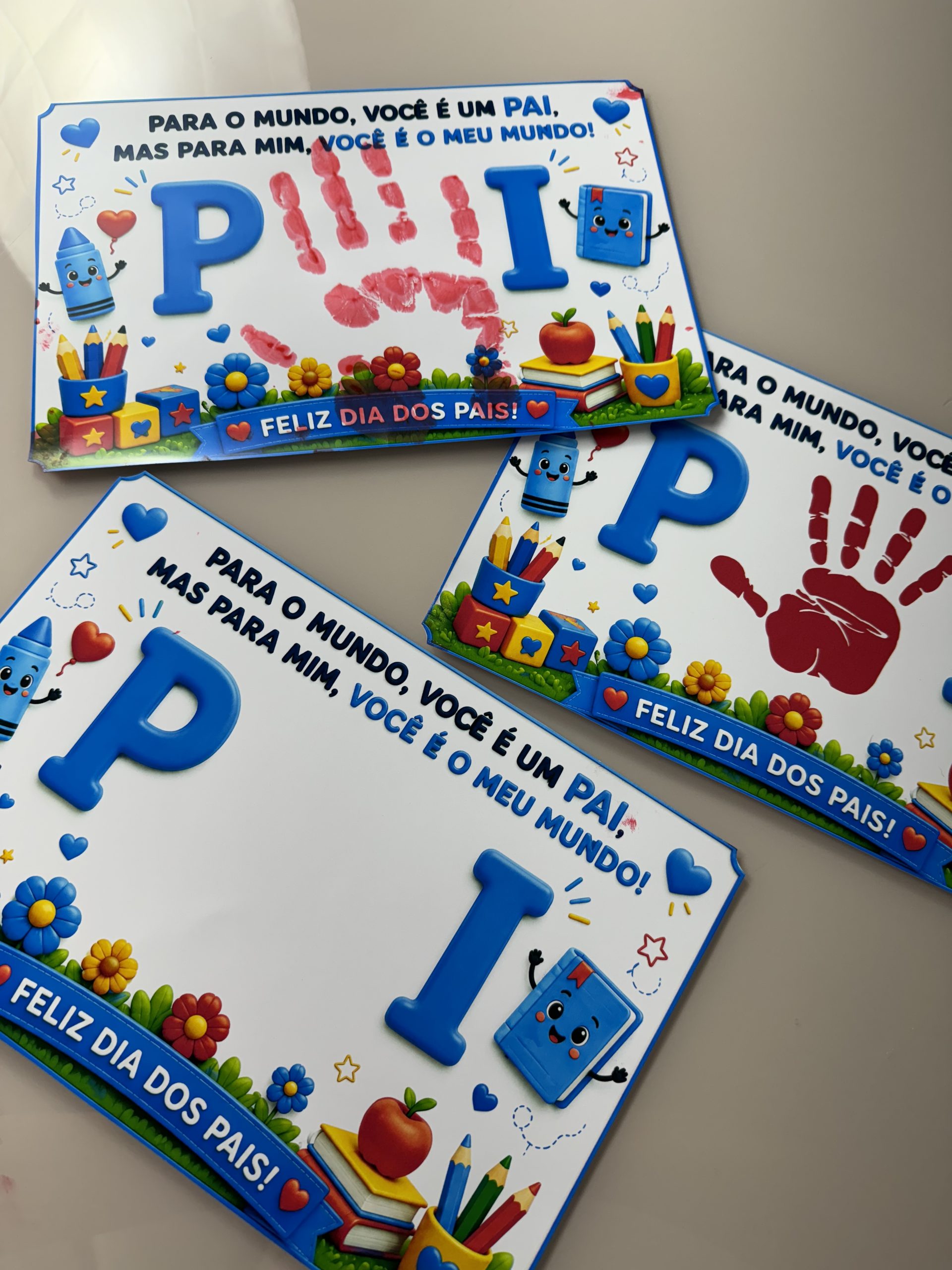 🖐️💙 Atividade Dia dos Pais – Carimbe a Mão - Imagem 7